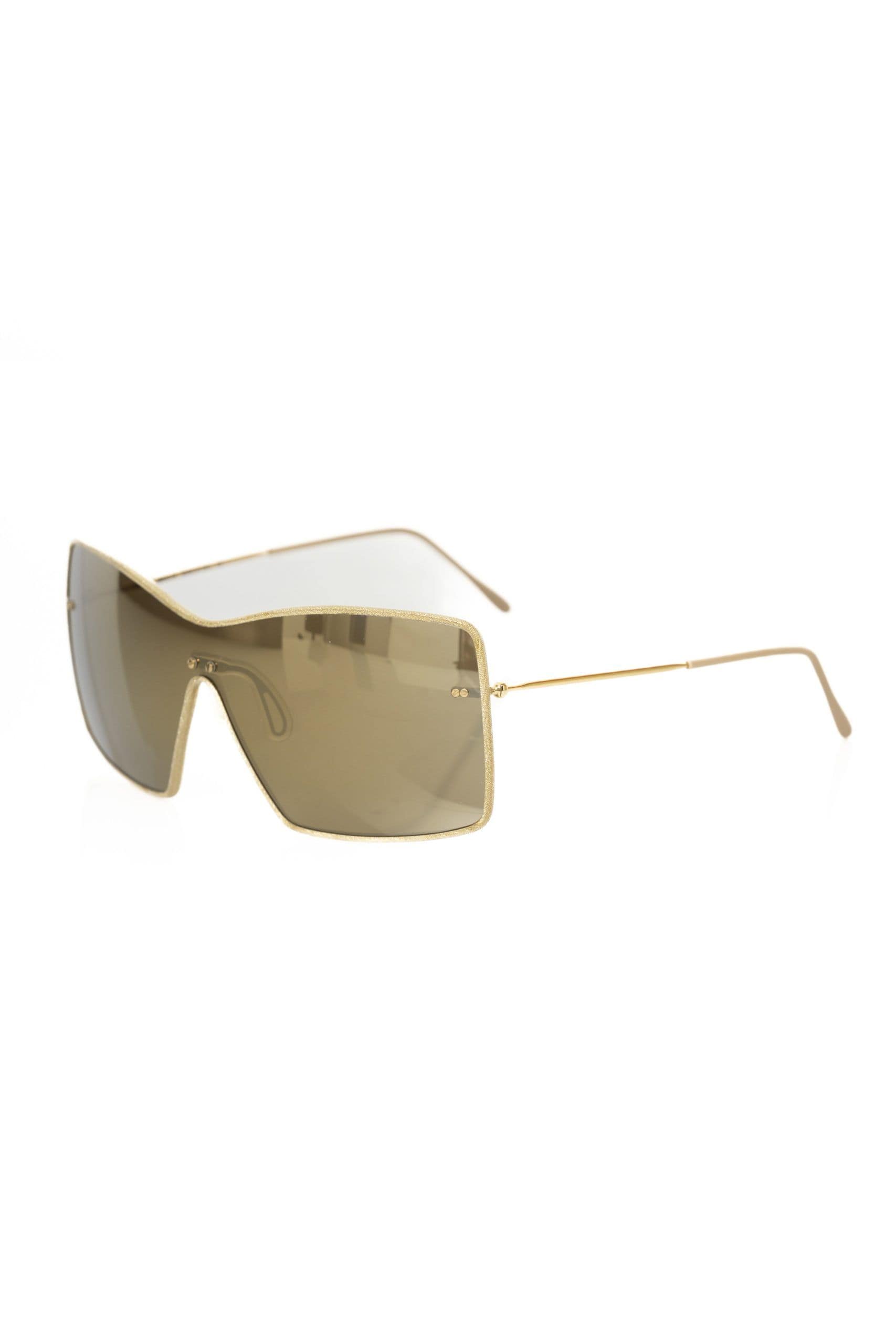 Frankie Morello Gold Metallic Fiber Women Sunglasses - Image 2