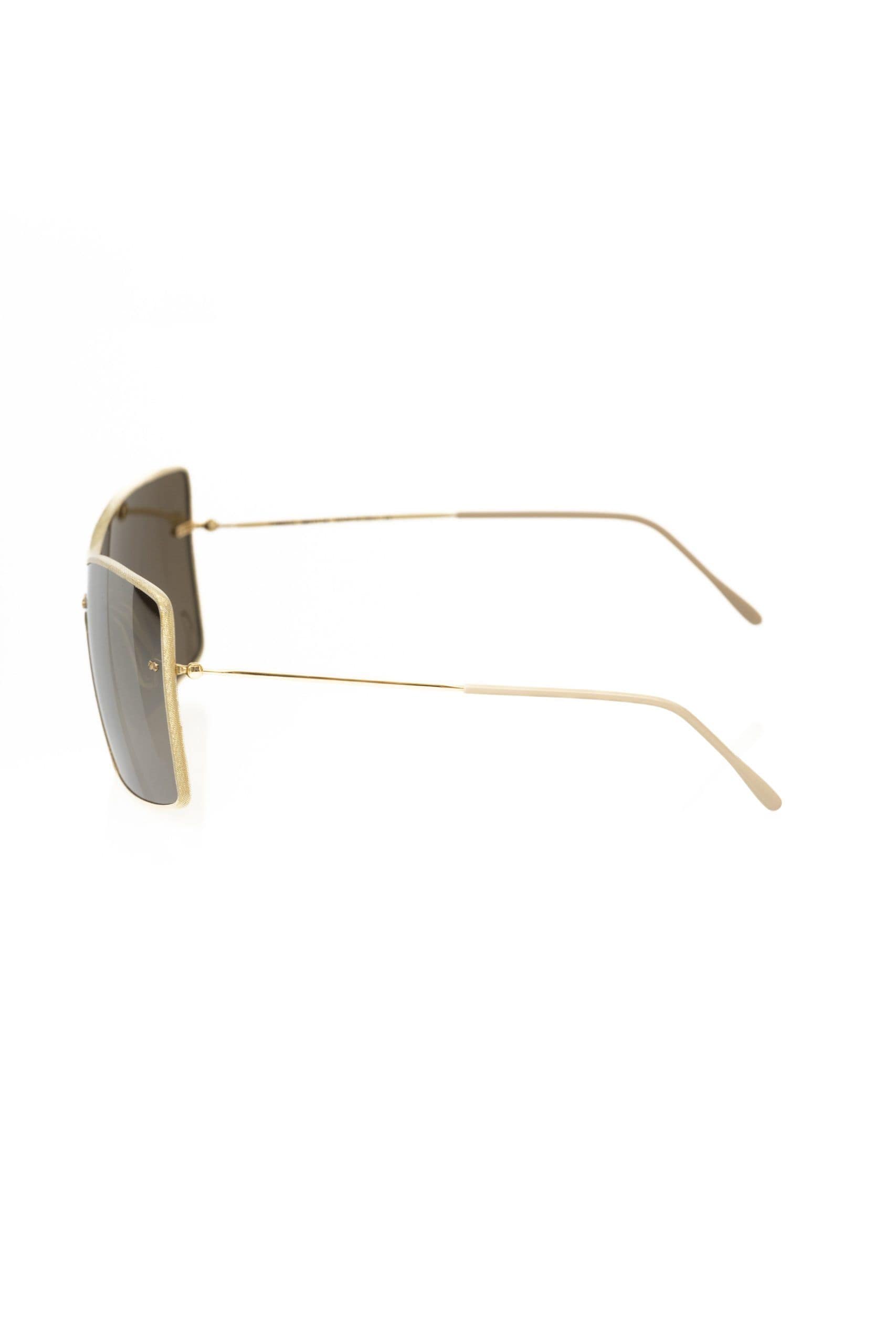Frankie Morello Gold Metallic Fiber Women Sunglasses - Image 3