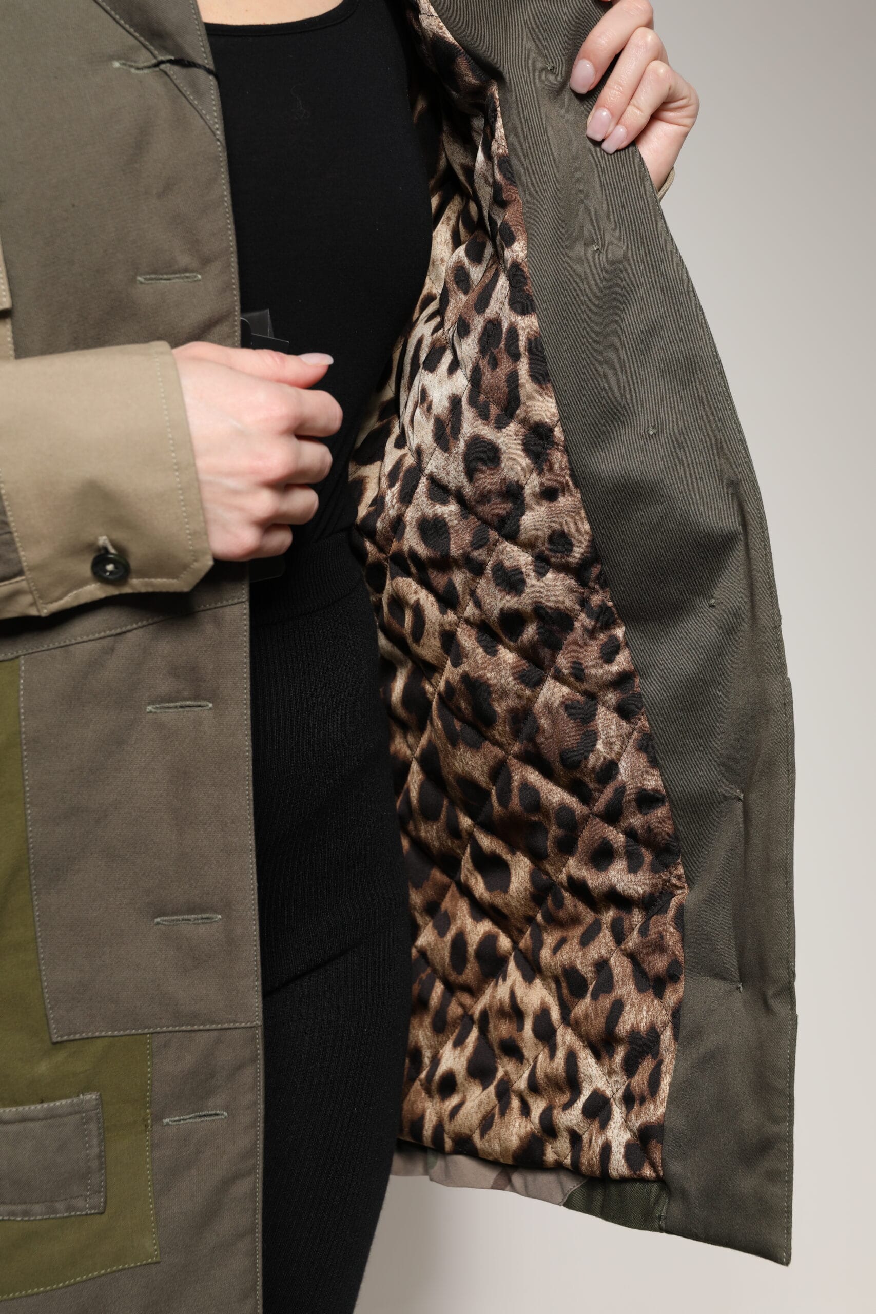 Dolce & Gabbana Military Green Cotton Button Down Jacket - Image 7