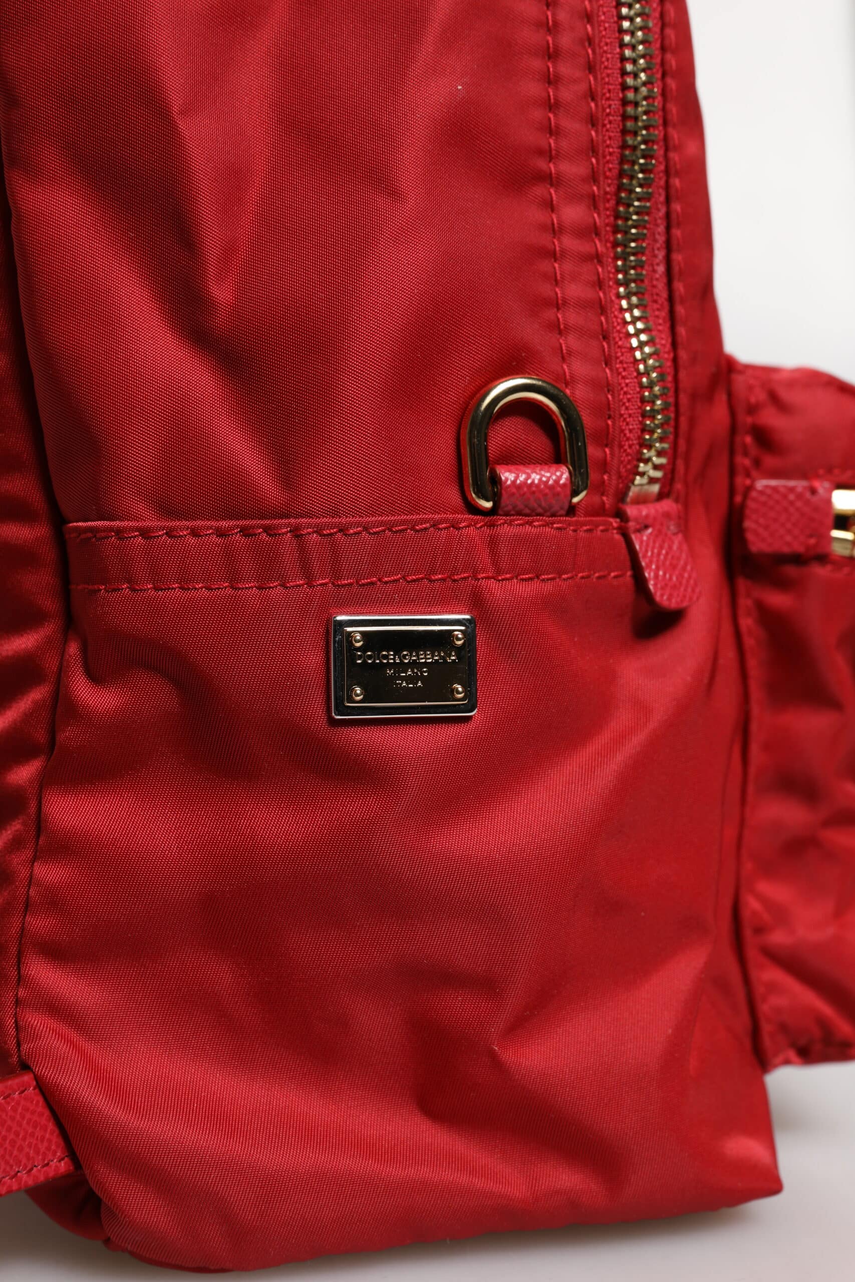 Dolce & Gabbana Red #DGFAMILY VULCANO Embellishment Backpack Bag - Image 7