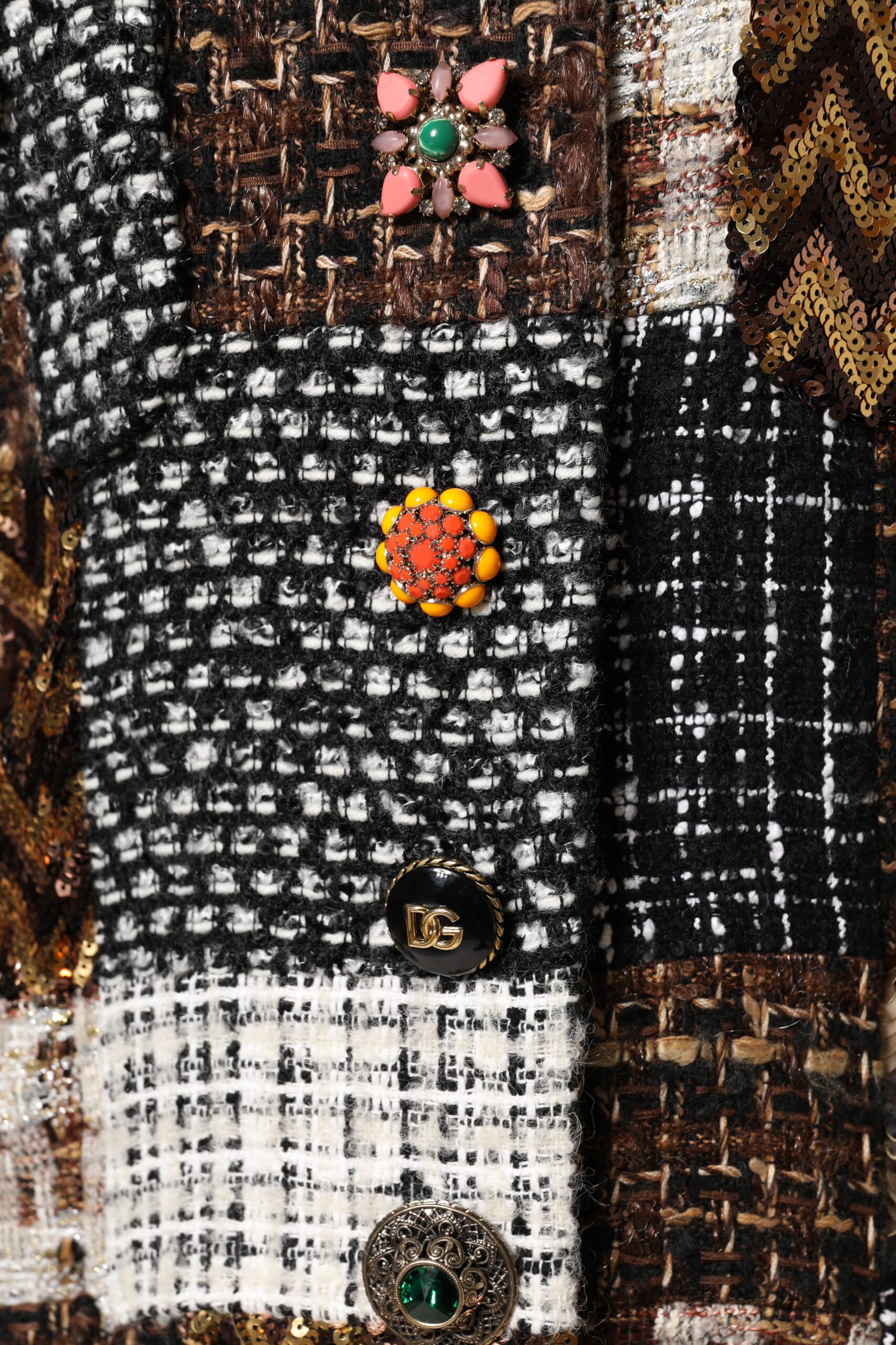 Dolce & Gabbana Multicolor Patchwork Button Down Jacket - Image 7