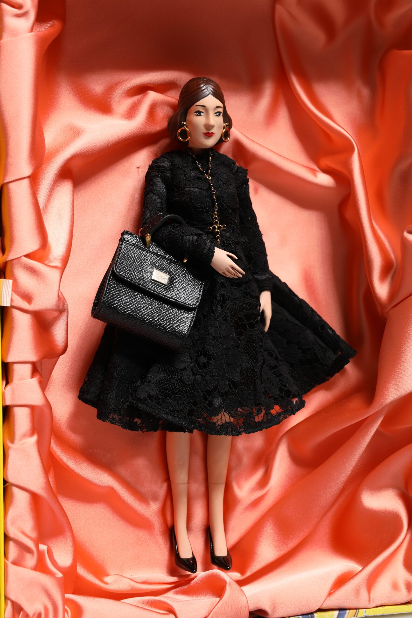 Dolce & Gabbana Black Dress Ceramic Porcelain Fashion Leather Sicily Dolls - Image 7