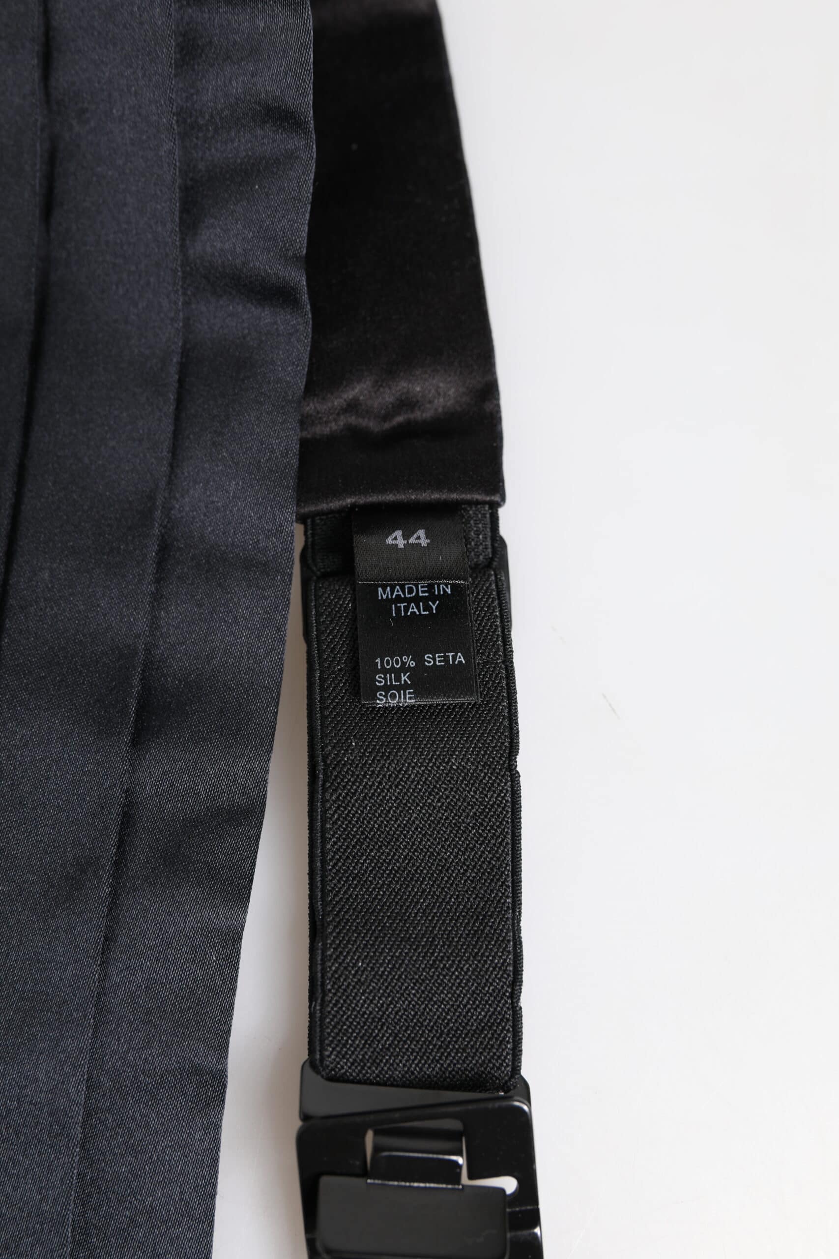 Dolce & Gabbana Dark Blue 100% Silk Belt Waist Cummerbund - Image 3