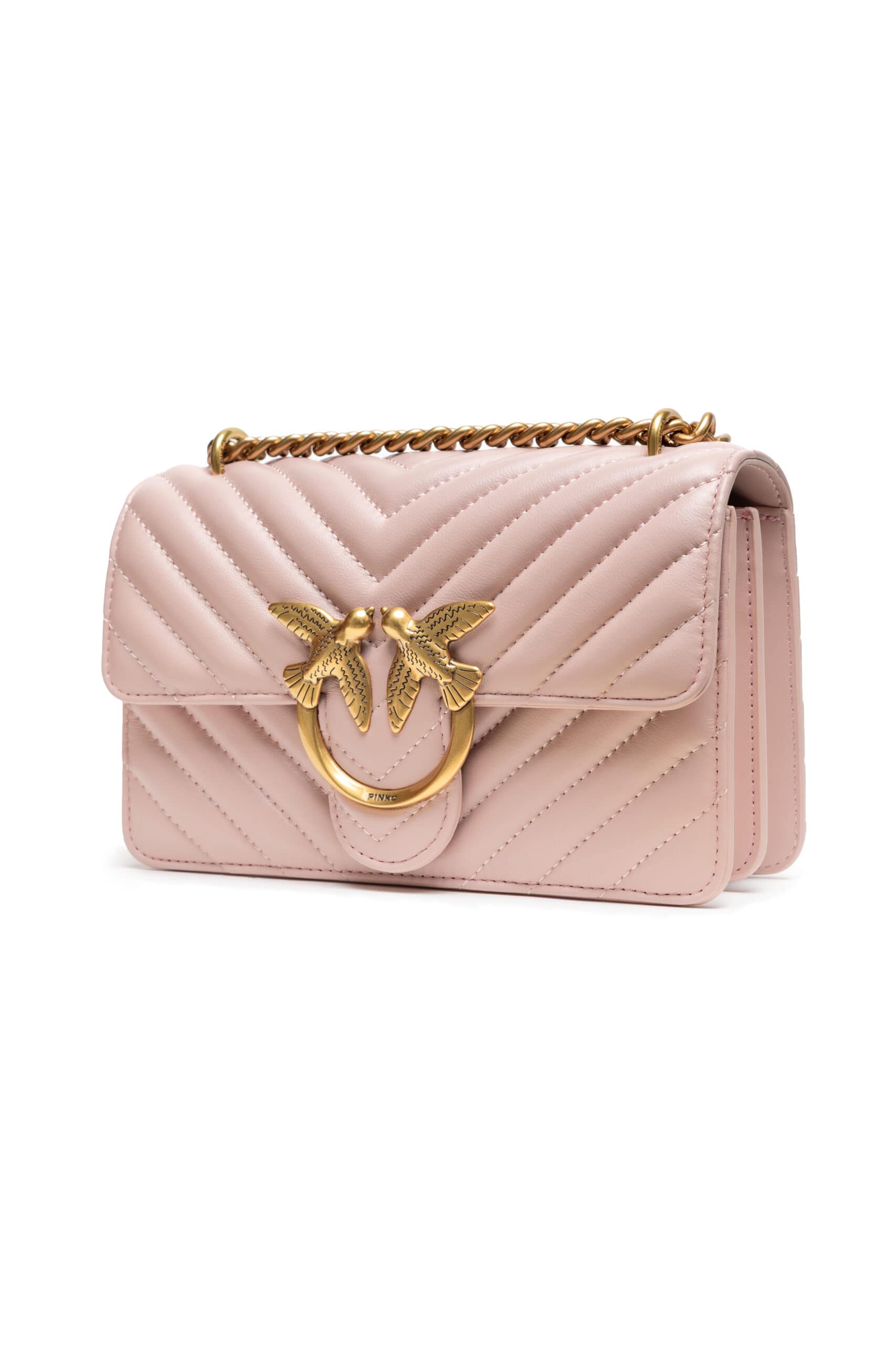 PINKO Powder Pink Love One Mini Shoulder Bag - Image 2