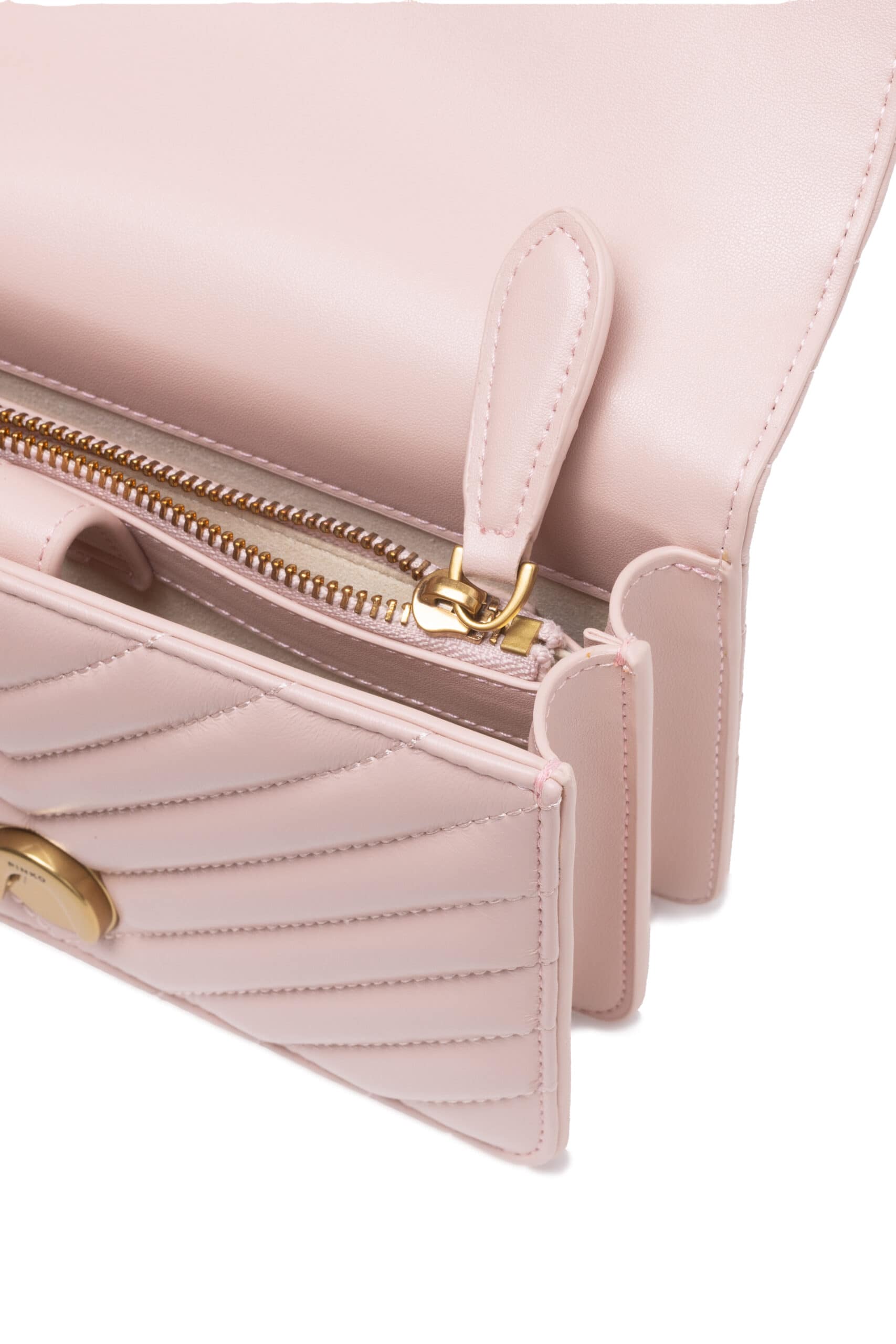 PINKO Powder Pink Love One Mini Shoulder Bag - Image 4