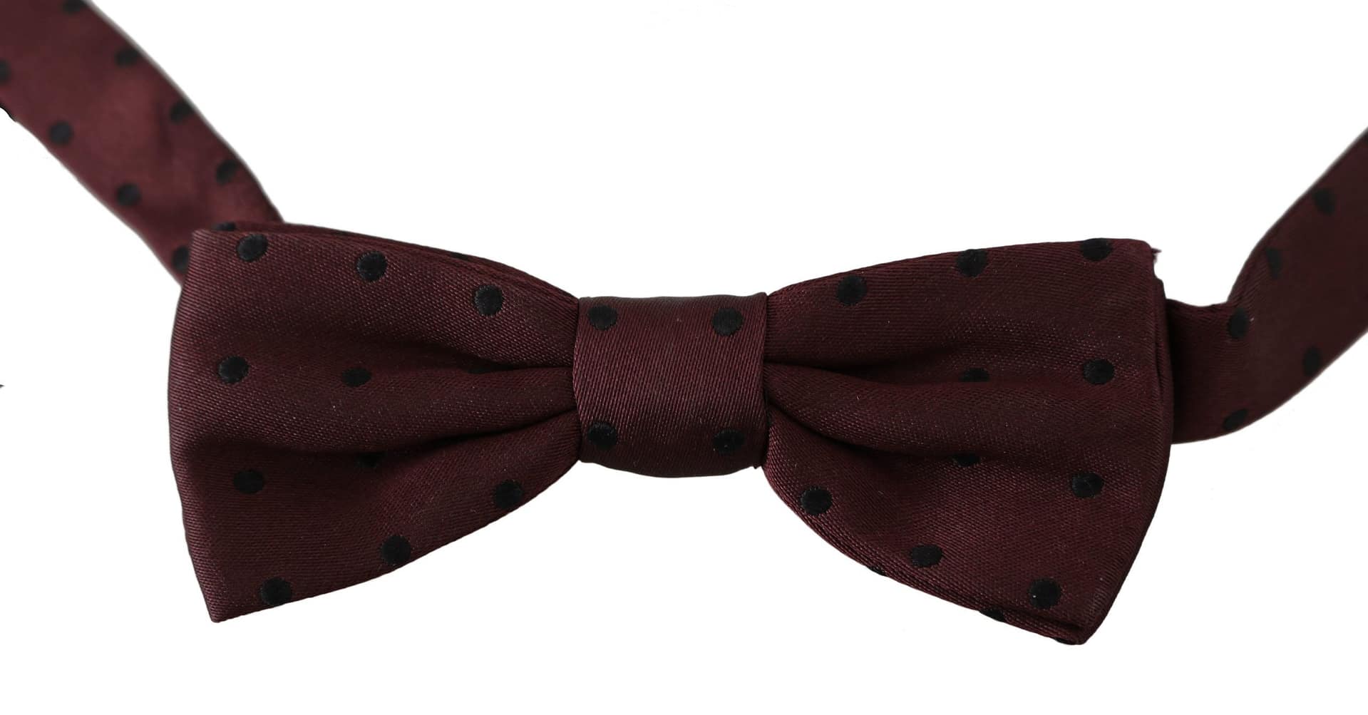 Dolce & Gabbana Purple Dotted Silk Adjustable Neck Papillon Bow Tie - Image 2