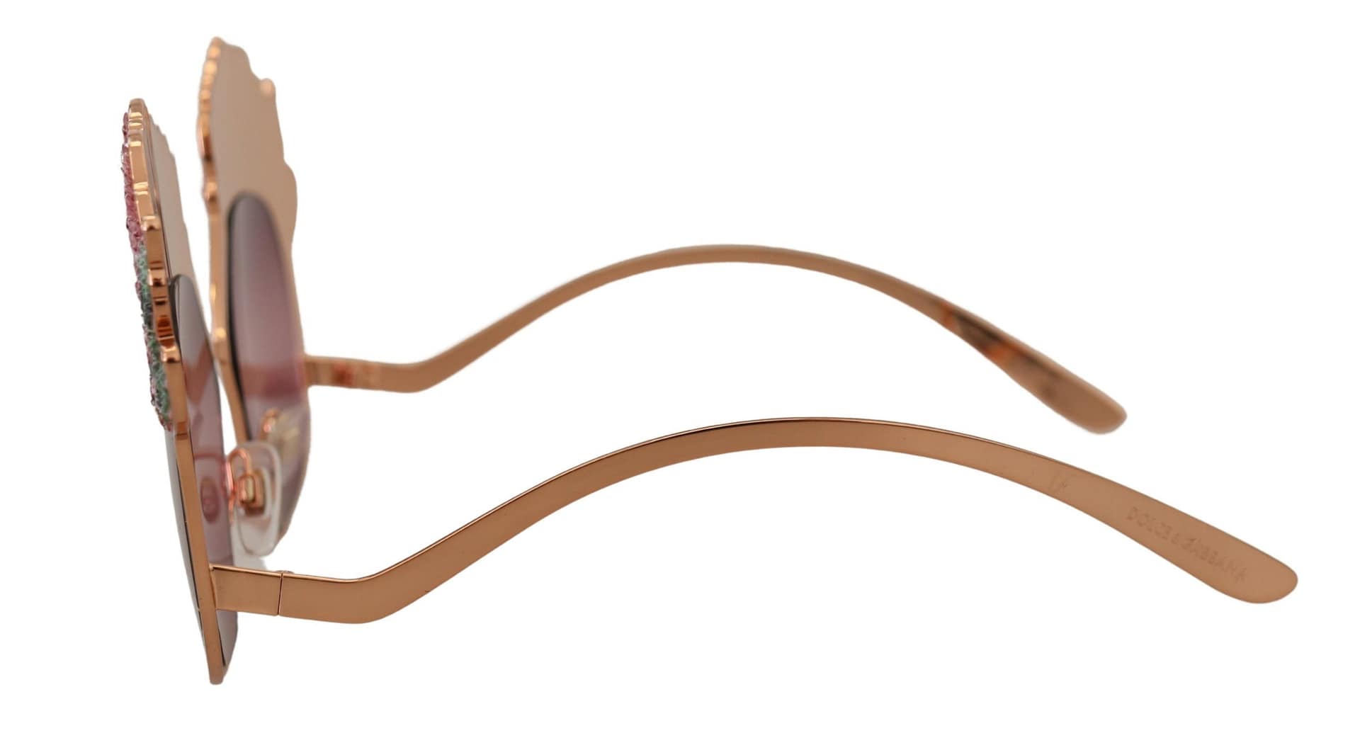 Dolce & Gabbana Pink Gold Rose Sequin Embroidery DG2202 Sunglasses - Image 4