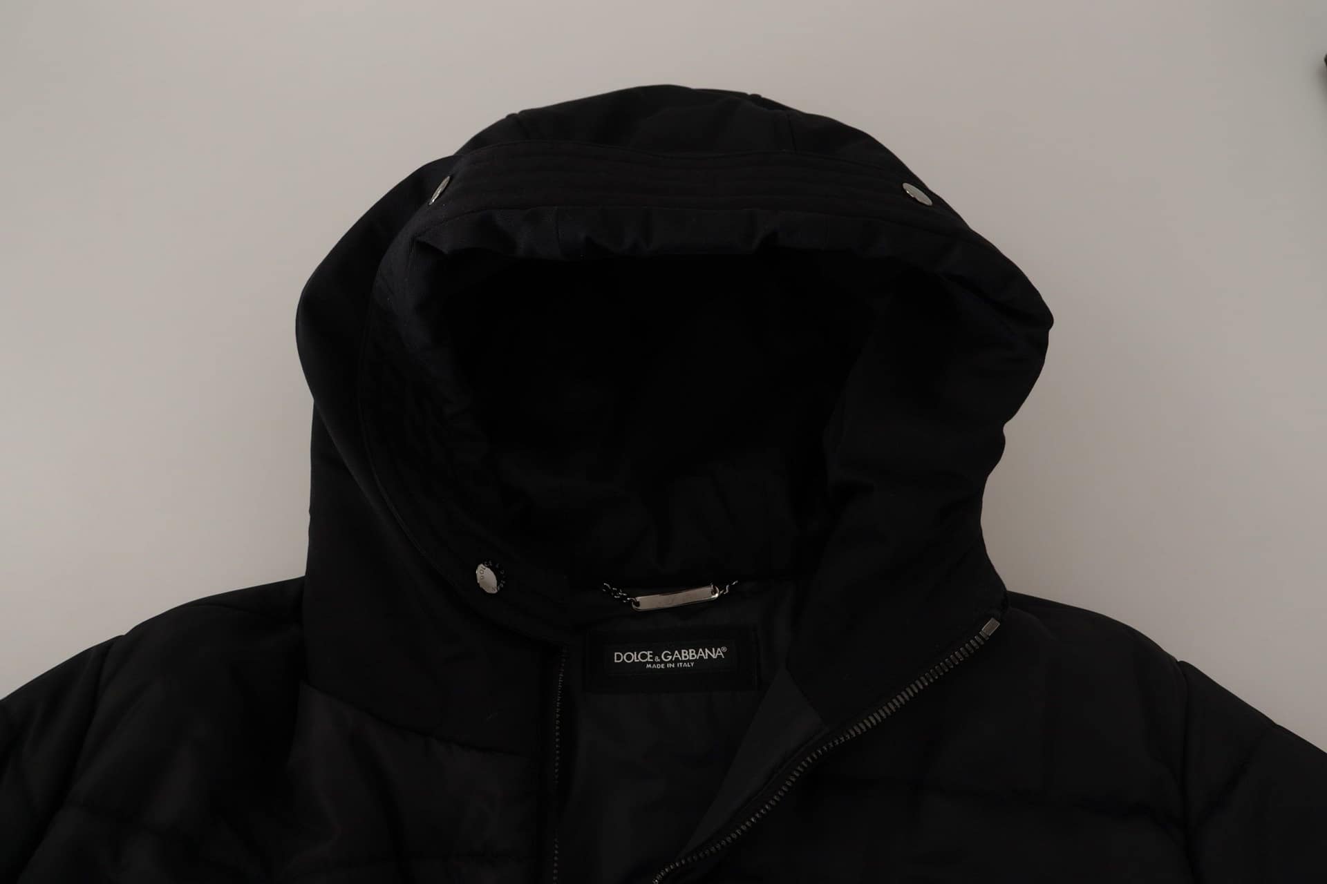 Dolce & Gabbana Black Nylon Hooded Parka Coat Winter Jacket - Image 7