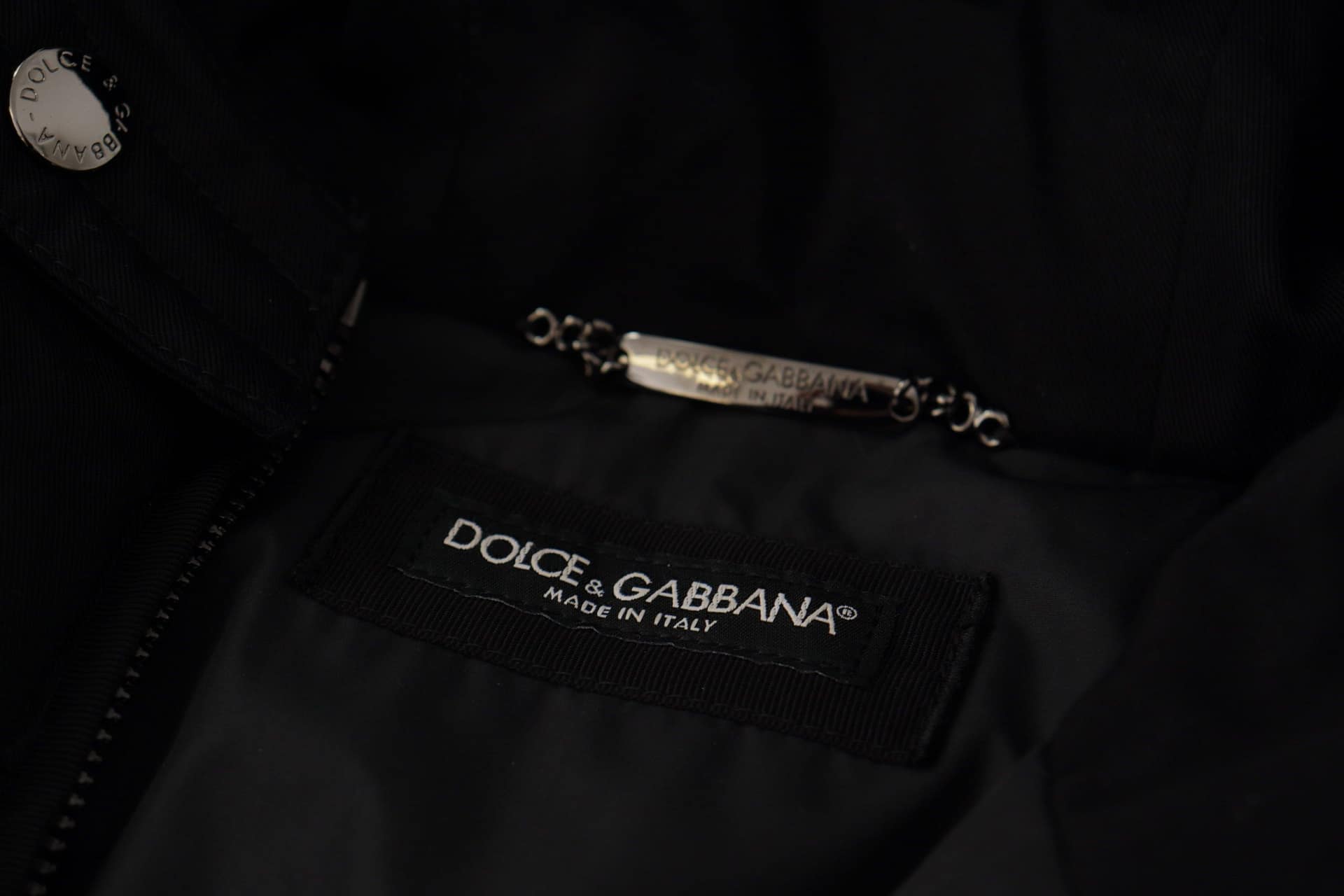 Dolce & Gabbana Black Nylon Hooded Parka Coat Winter Jacket - Image 8