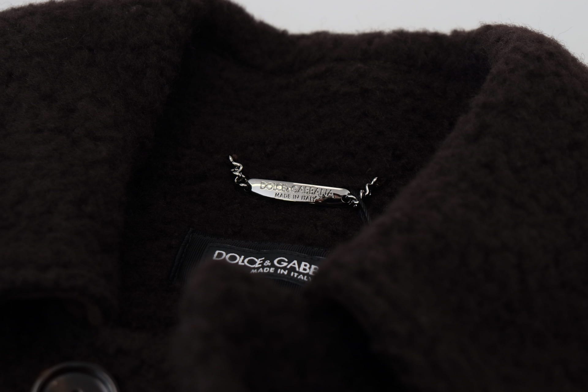 Dolce & Gabbana Black Alpaca Button Down Trench Coat Jacket - Image 8