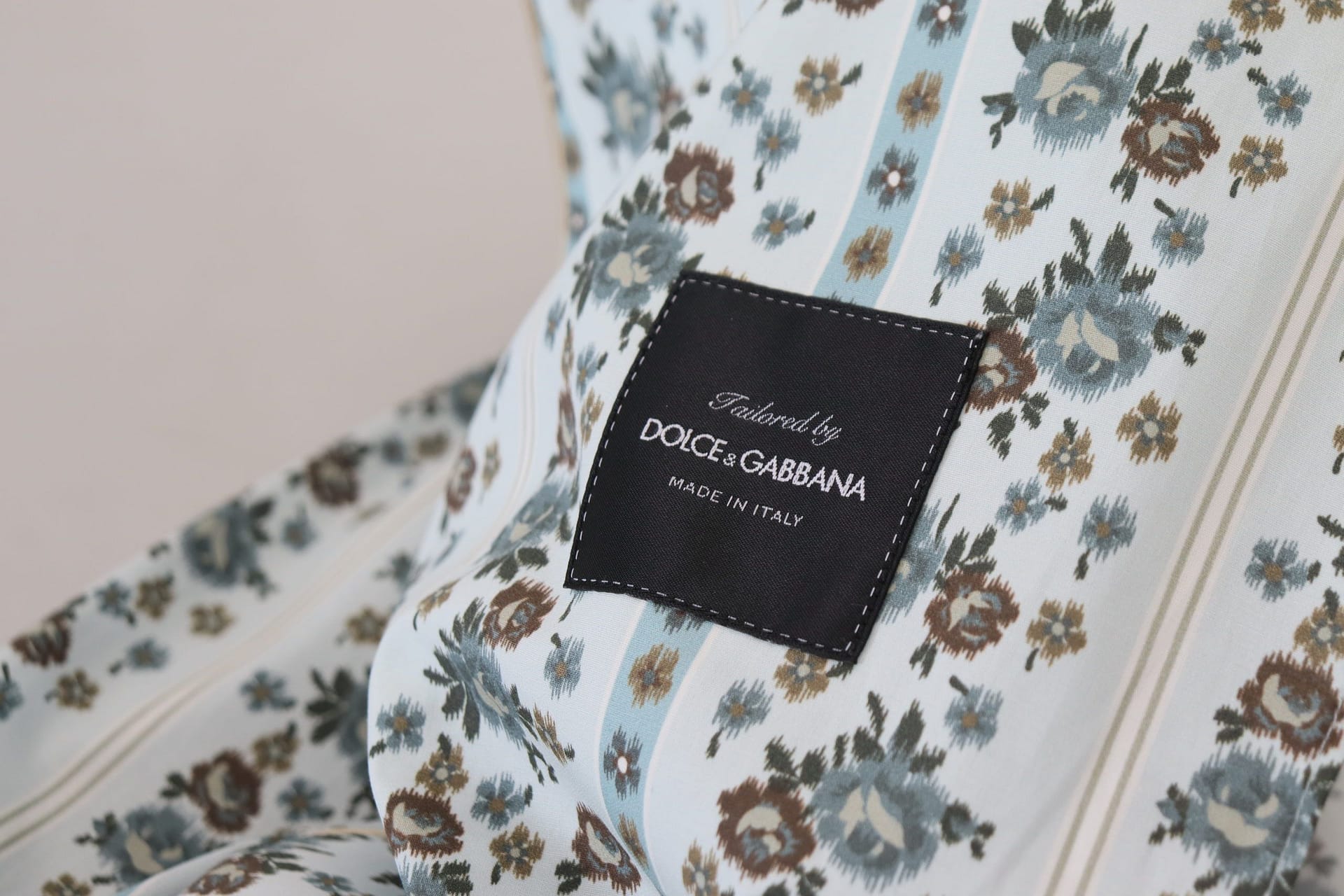 Dolce & Gabbana Blue Floral Cotton Robe Coat Jacket - Image 8