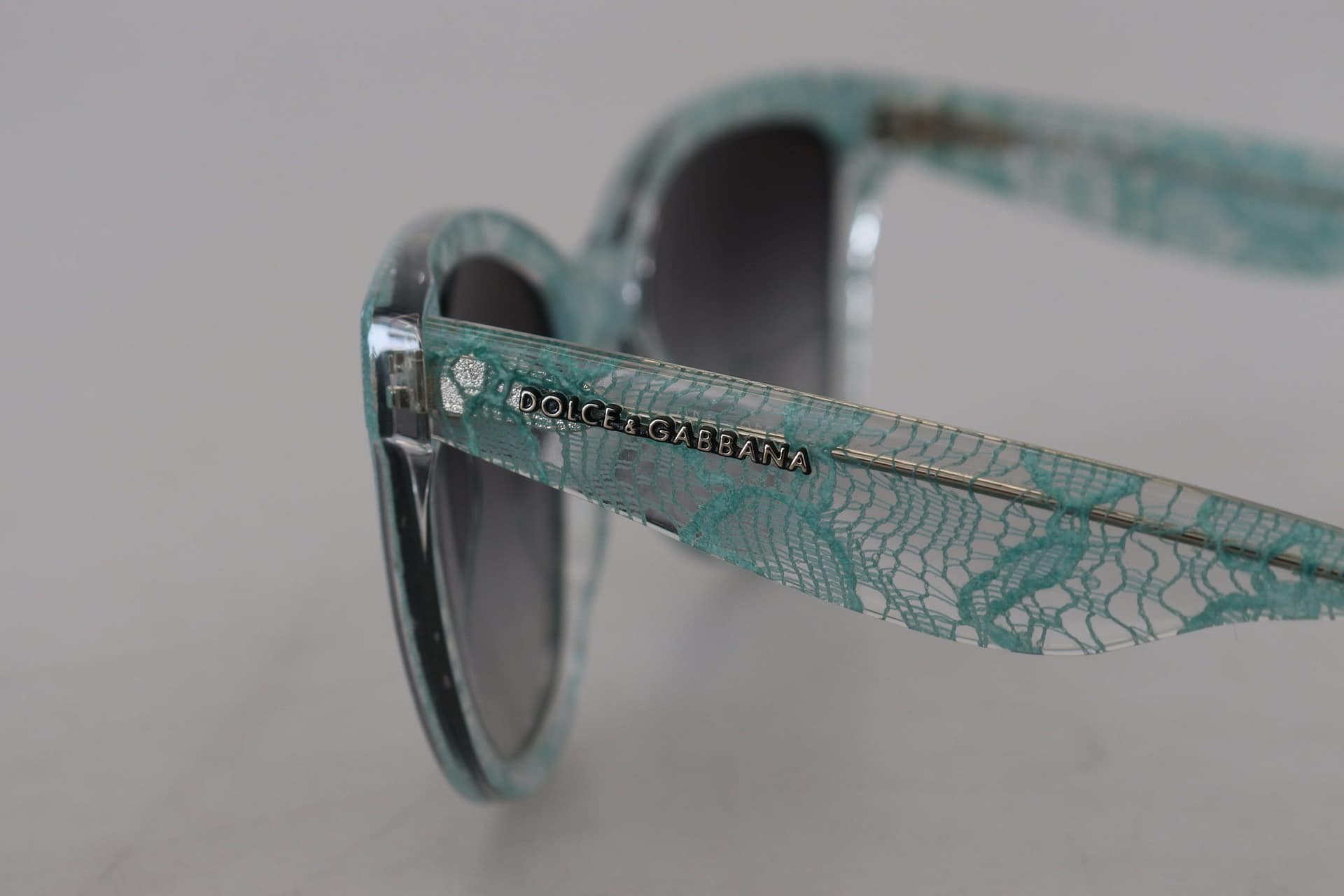 Dolce & Gabbana Blue Lace Acetate Crystal Round DG4190 Sunglasses - Image 8