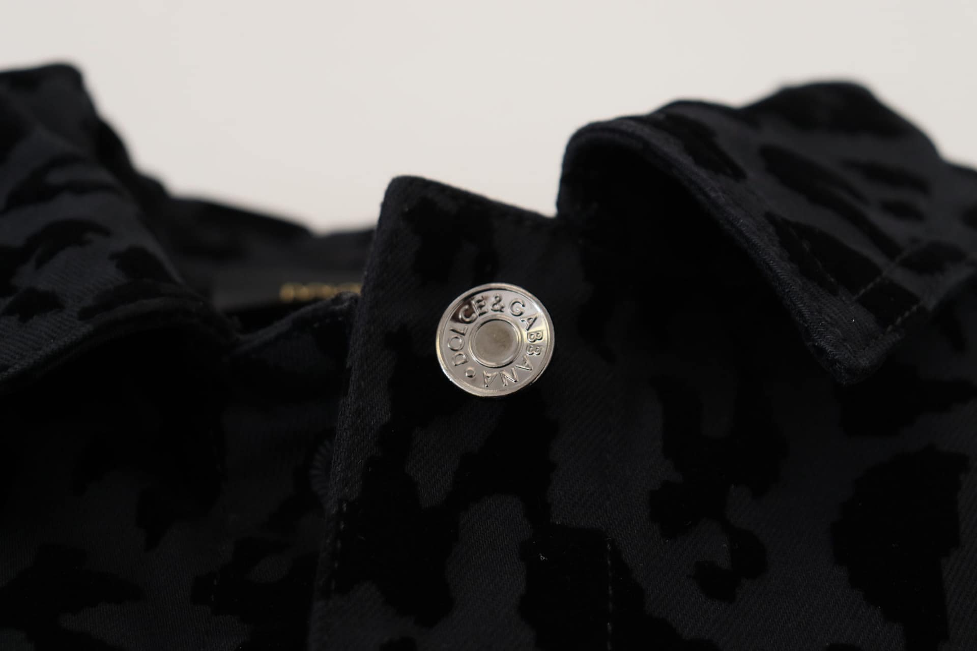 Dolce & Gabbana Black Leopard Long Sleeve Denim Cotton Jacket - Image 7