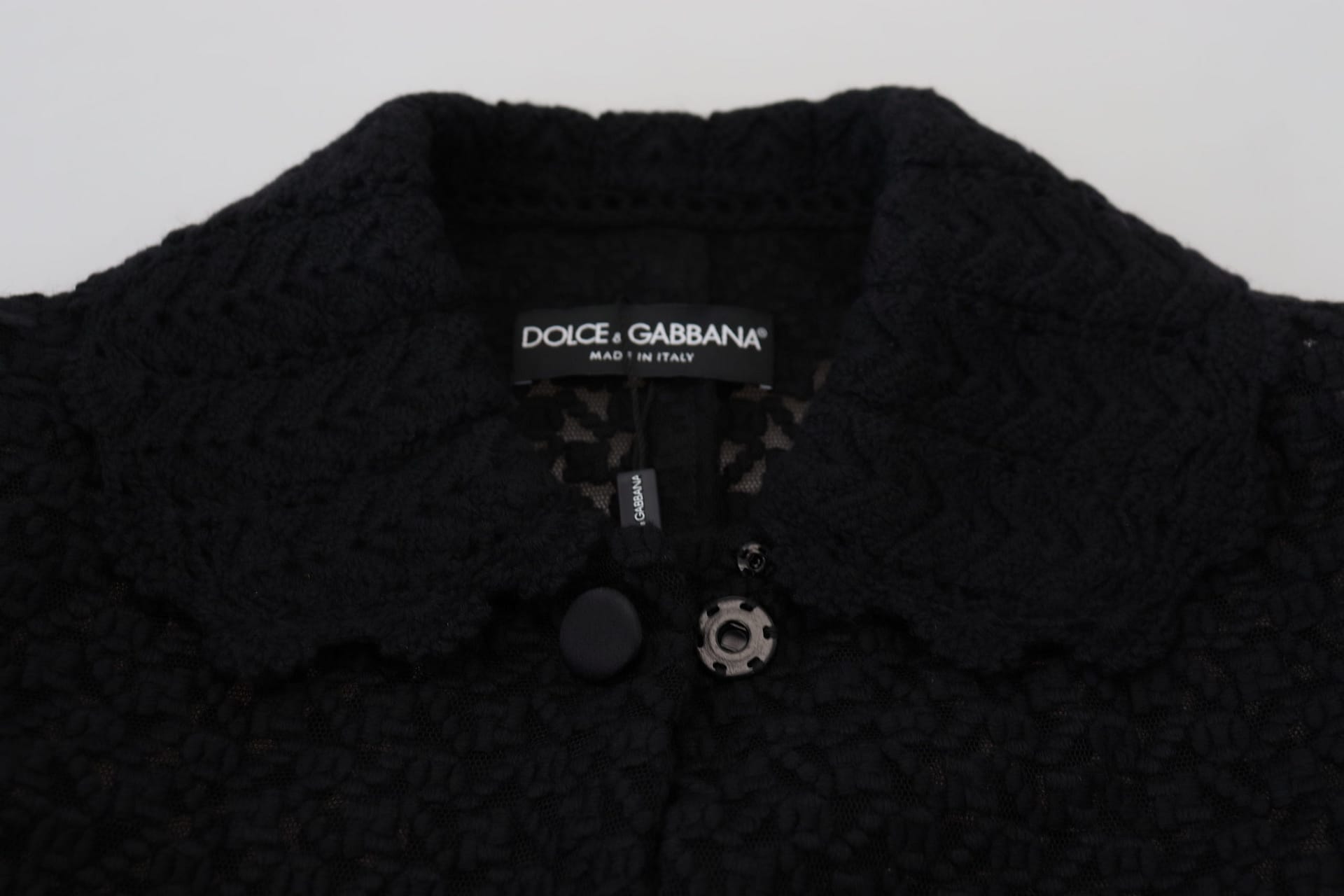 Dolce & Gabbana Black Button Down Long Blazer Cotton Jacket - Image 7