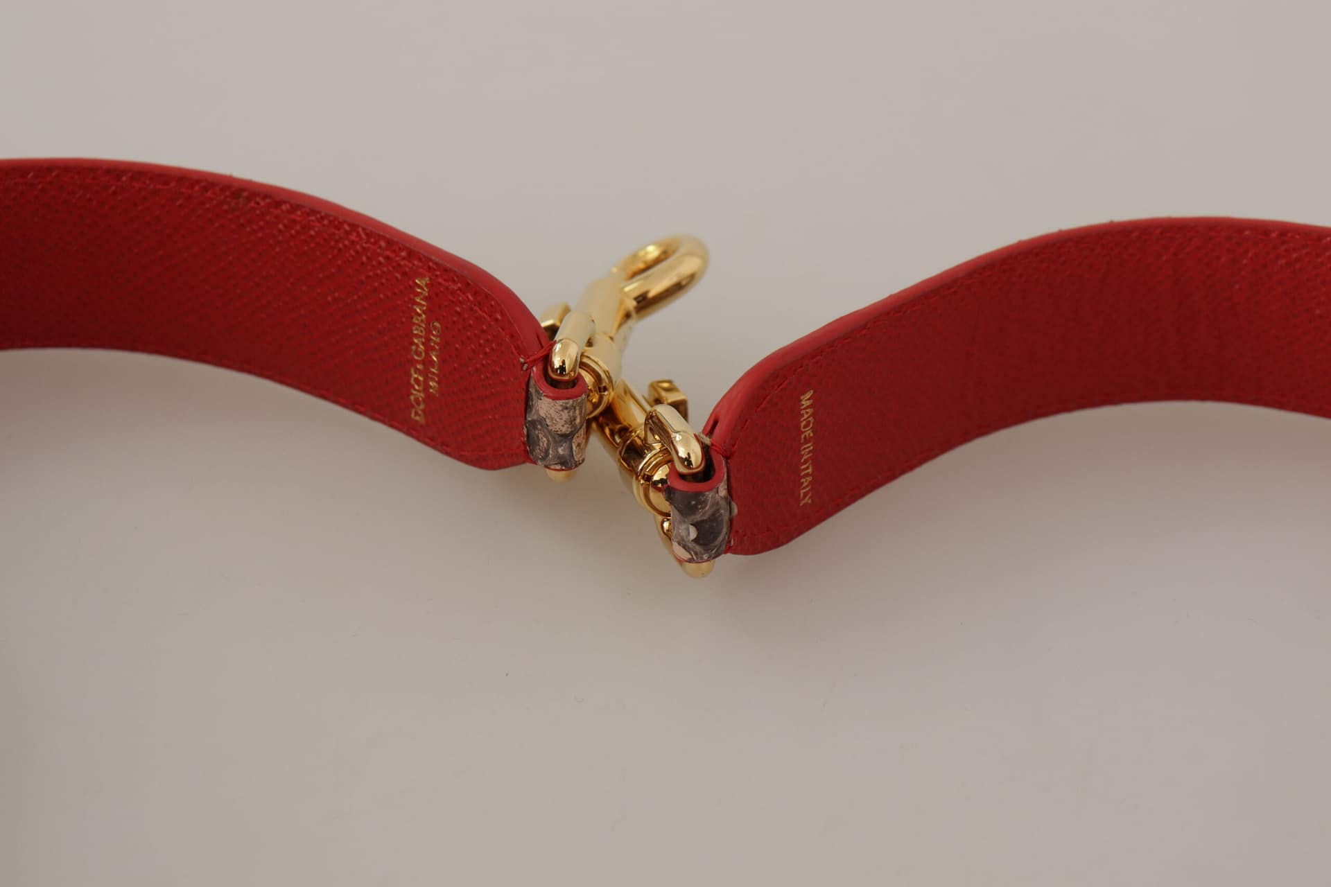 Dolce & Gabbana Brown Python Leather Crystals Shoulder Strap - Image 3