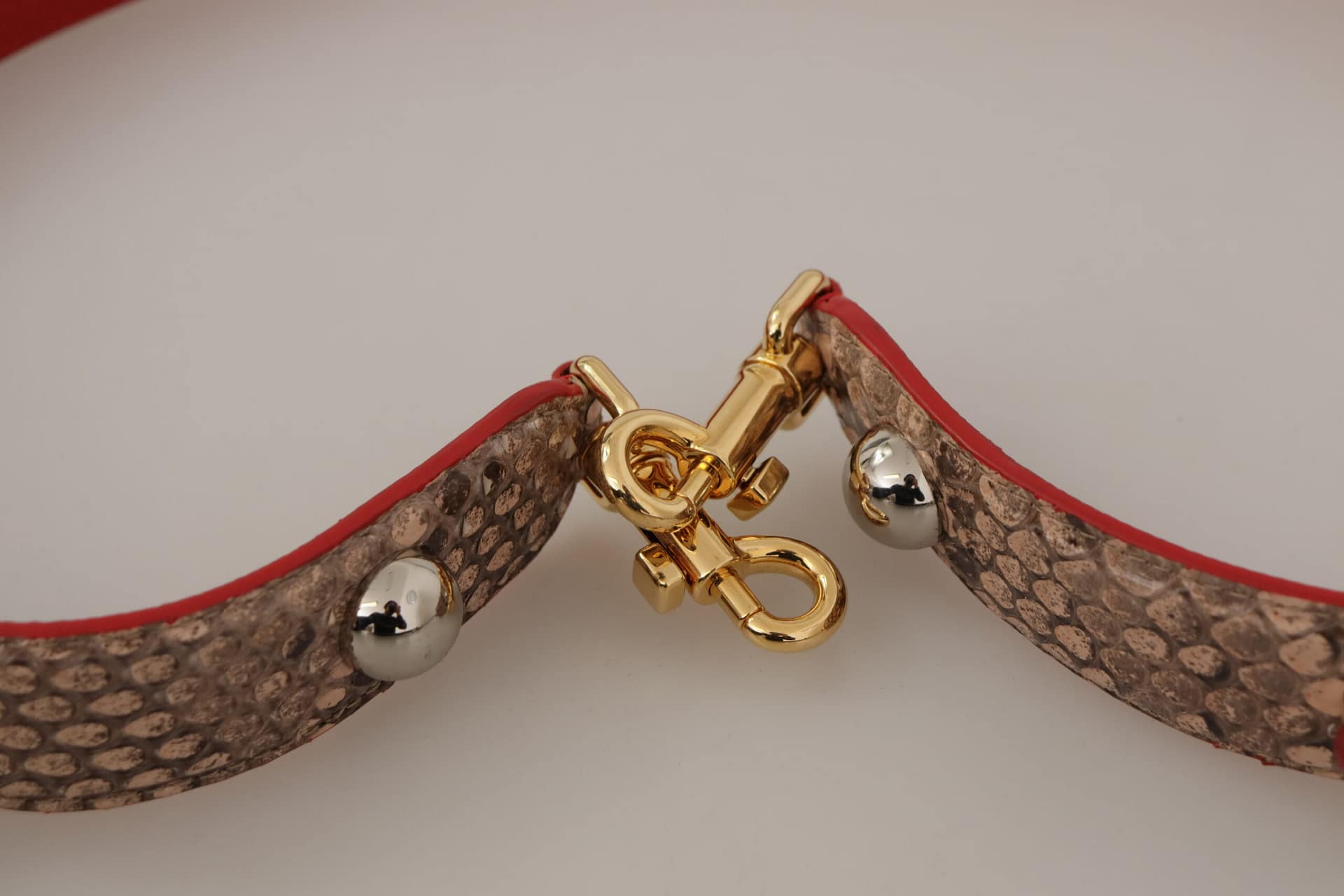 Dolce & Gabbana Brown Python Leather Crystals Shoulder Strap - Image 5