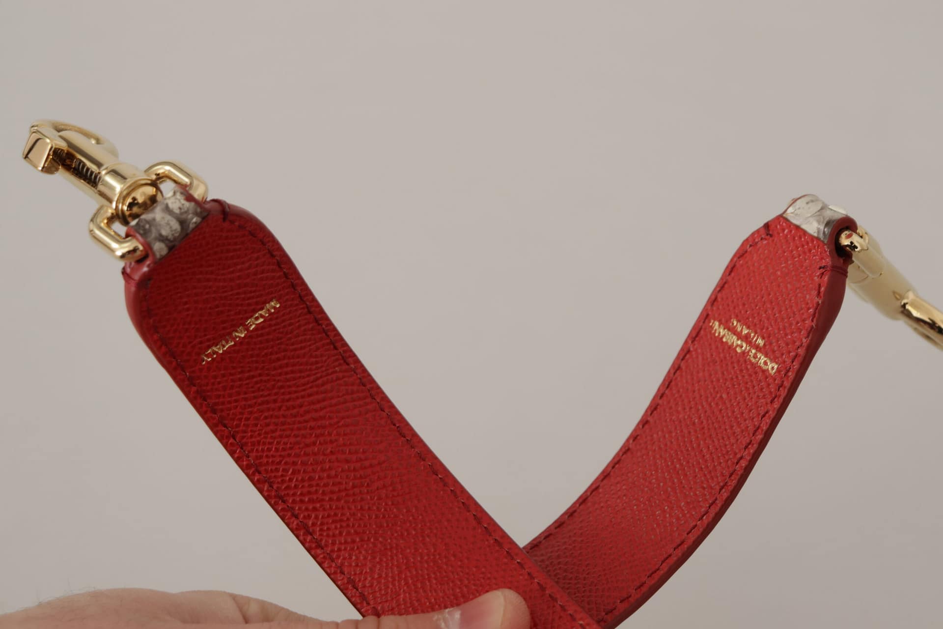 Dolce & Gabbana Beige Exotic Leather Studded Shoulder Strap - Image 3