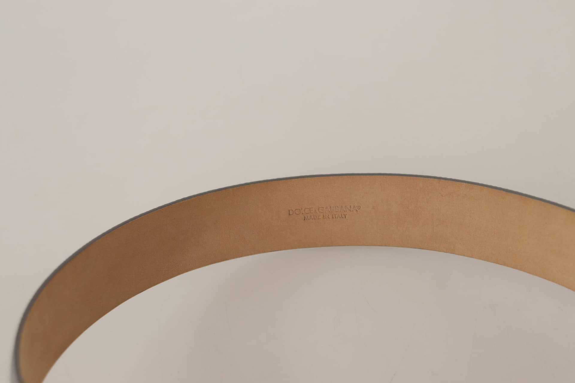 Dolce & Gabbana Metallic Silver Leather Metal Waist Buckle Belt - Image 3