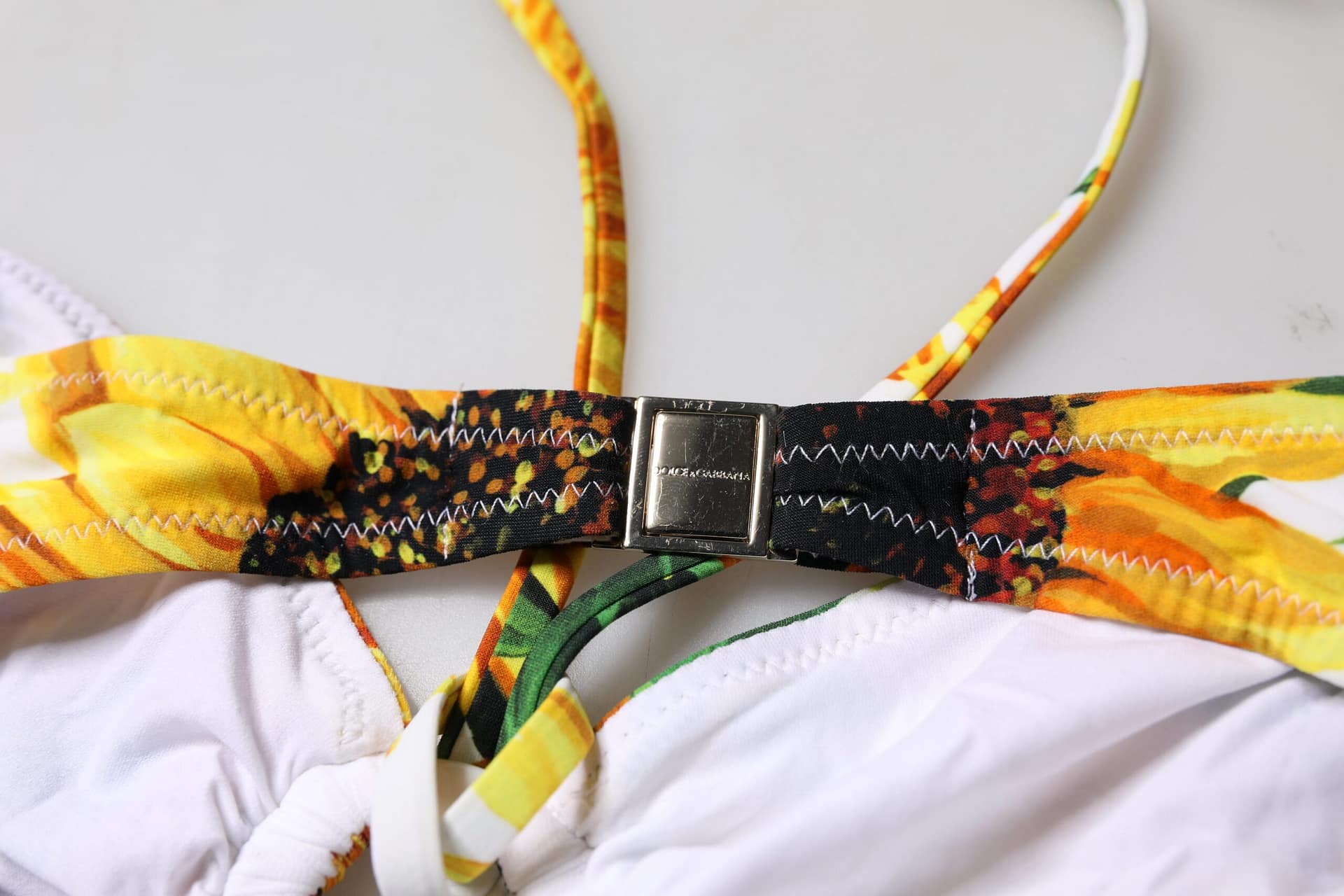 Dolce & Gabbana Multicolor Floral Halter Beachwear Bikini Top Swimwear - Image 6