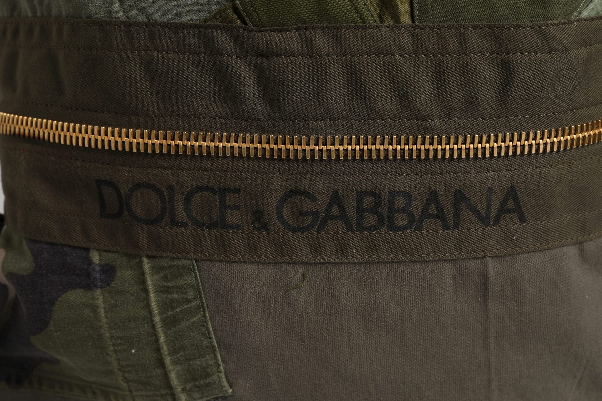 Dolce & Gabbana Military Green Patchwork Rucksack Backpack Bag - Image 3
