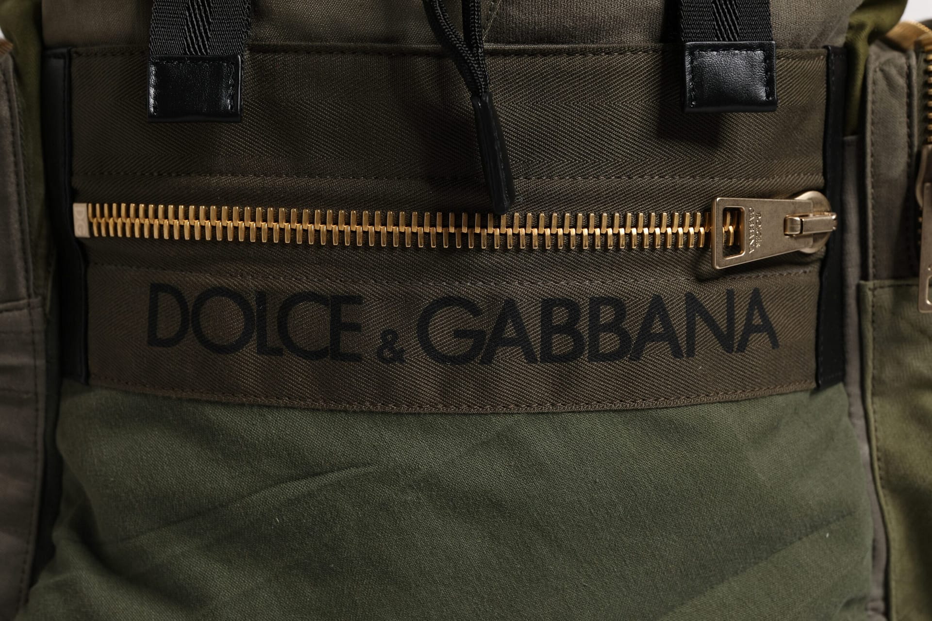 Dolce & Gabbana Military Green Patchwork Travel Backpack Bag - Image 7