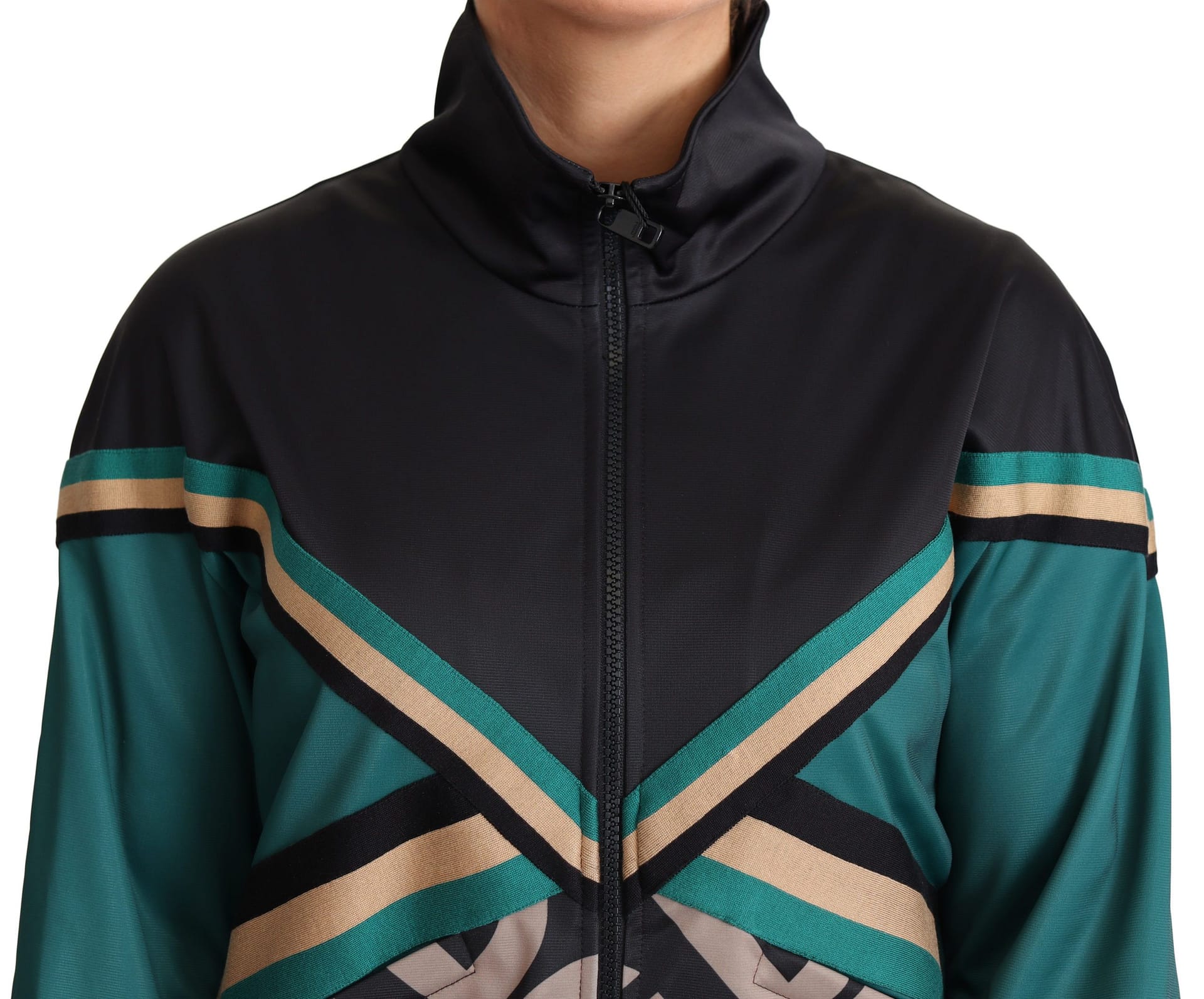 Dolce & Gabbana Multicolor DG Logo Mania Track Bomber Jacket - Image 4