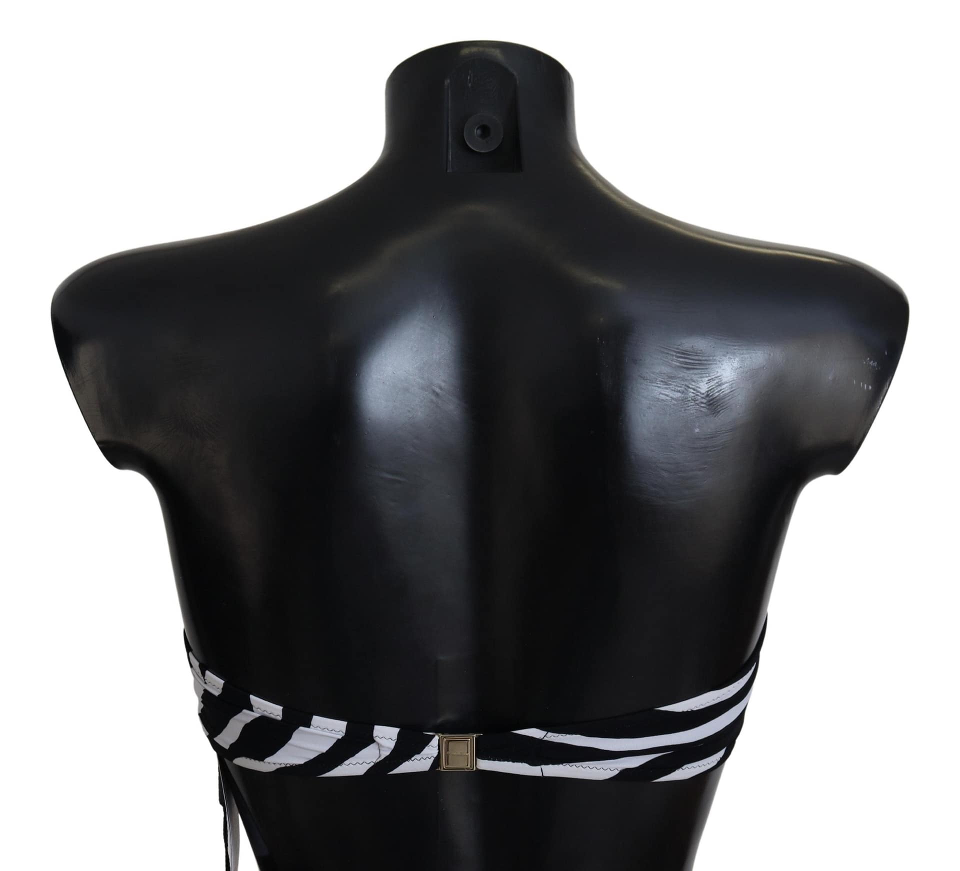 Dolce & Gabbana Black White Zebra Bandeau Swimwear Bikini Top - Image 3