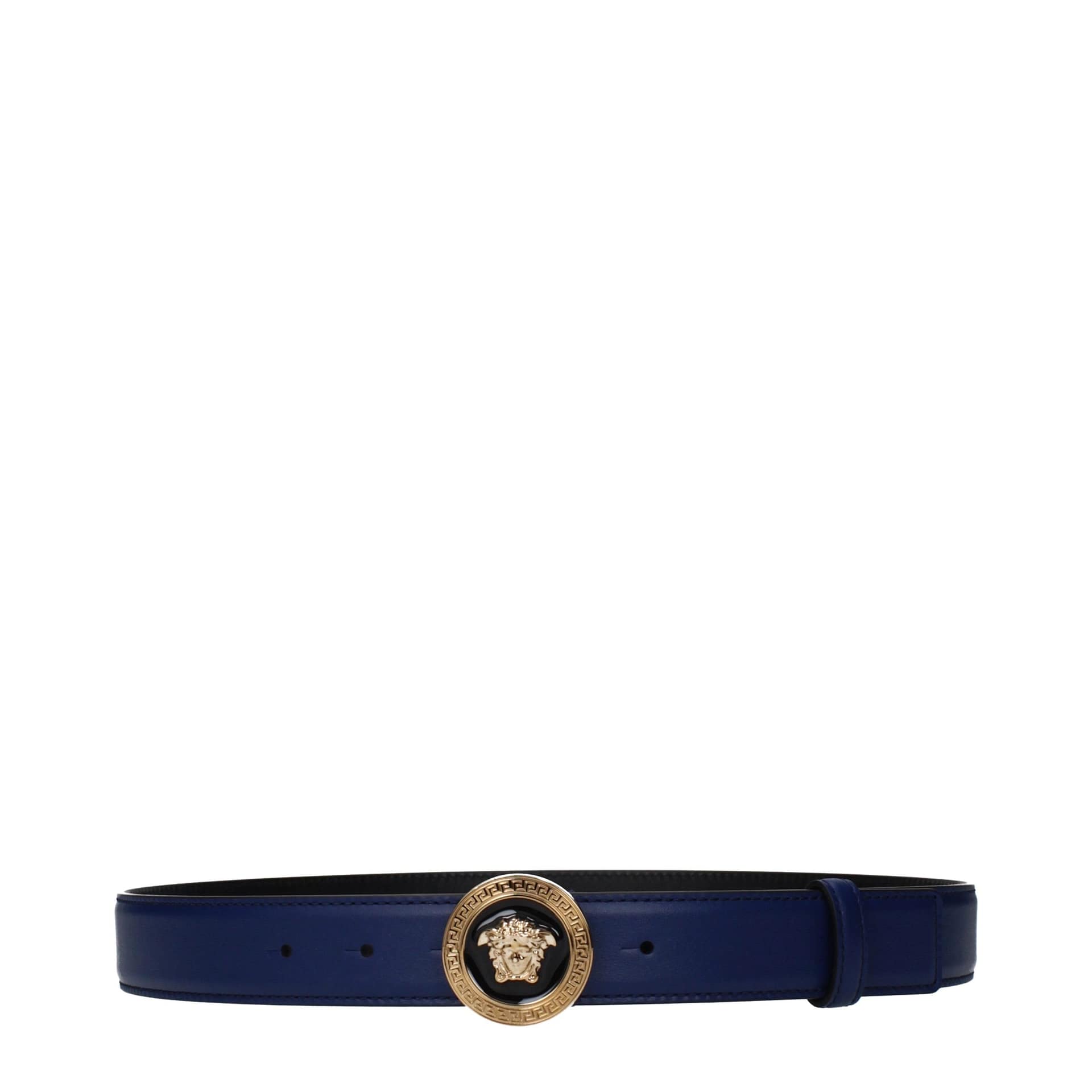 Versace Blue Leather Belt