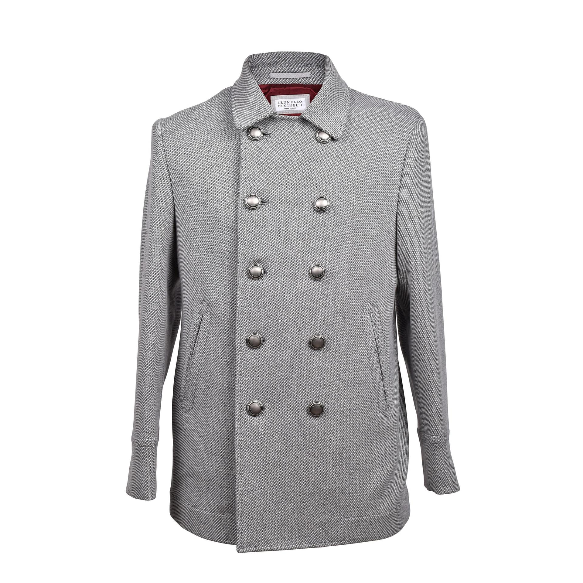 Brunello Cucinelli Gray Wool Coat
