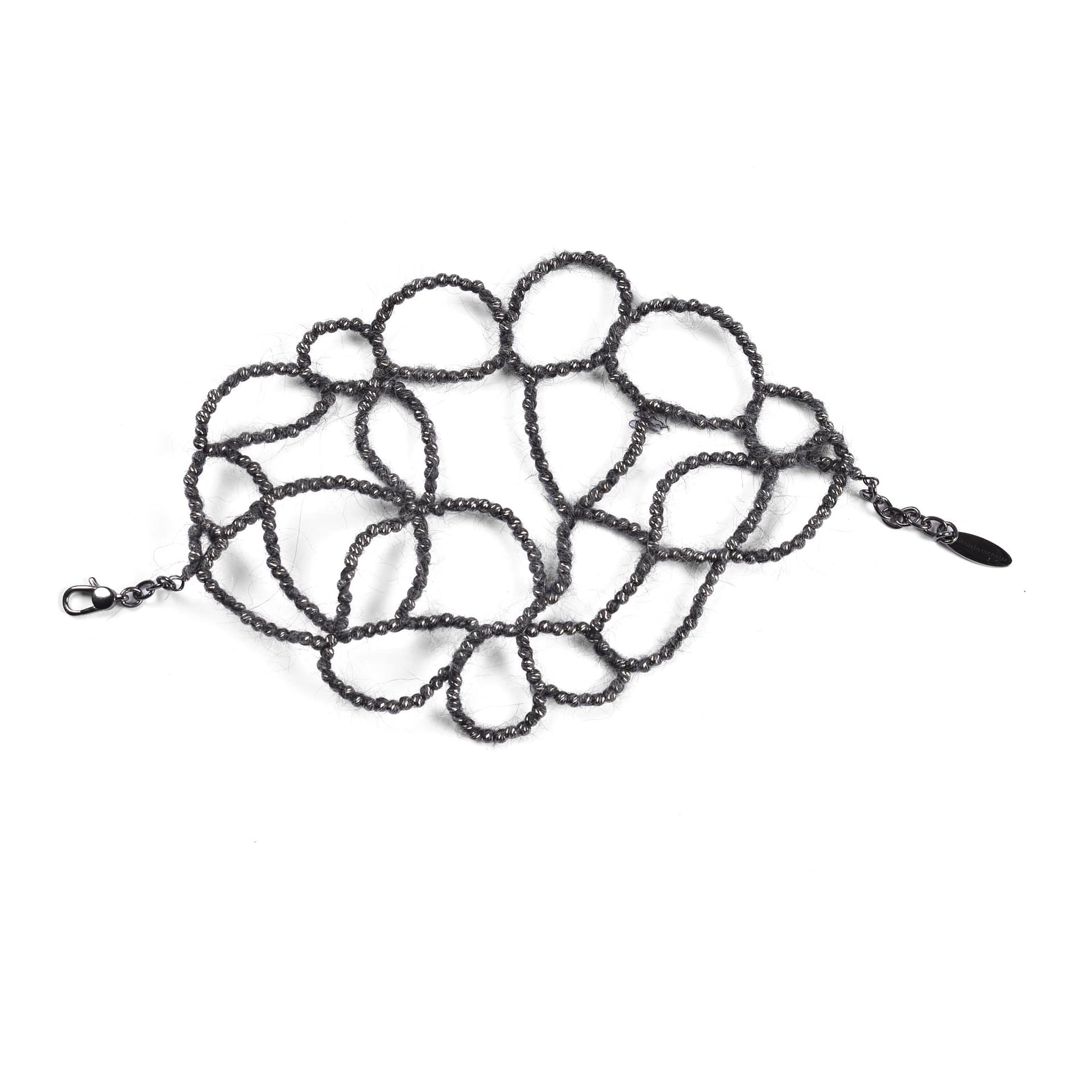 Brunello Cucinelli Black Silver Necklace