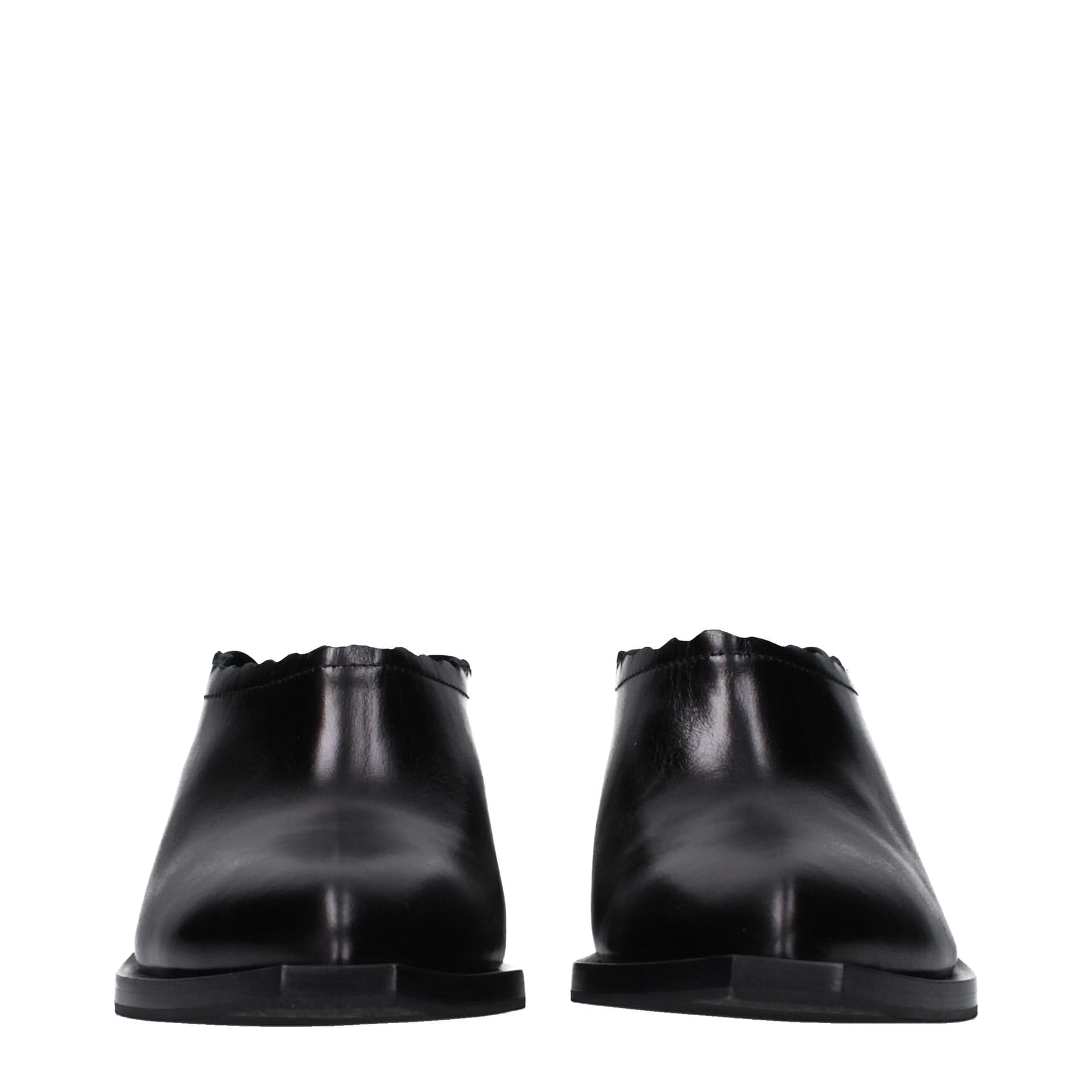 Moschino Black Leather Mules - Image 3