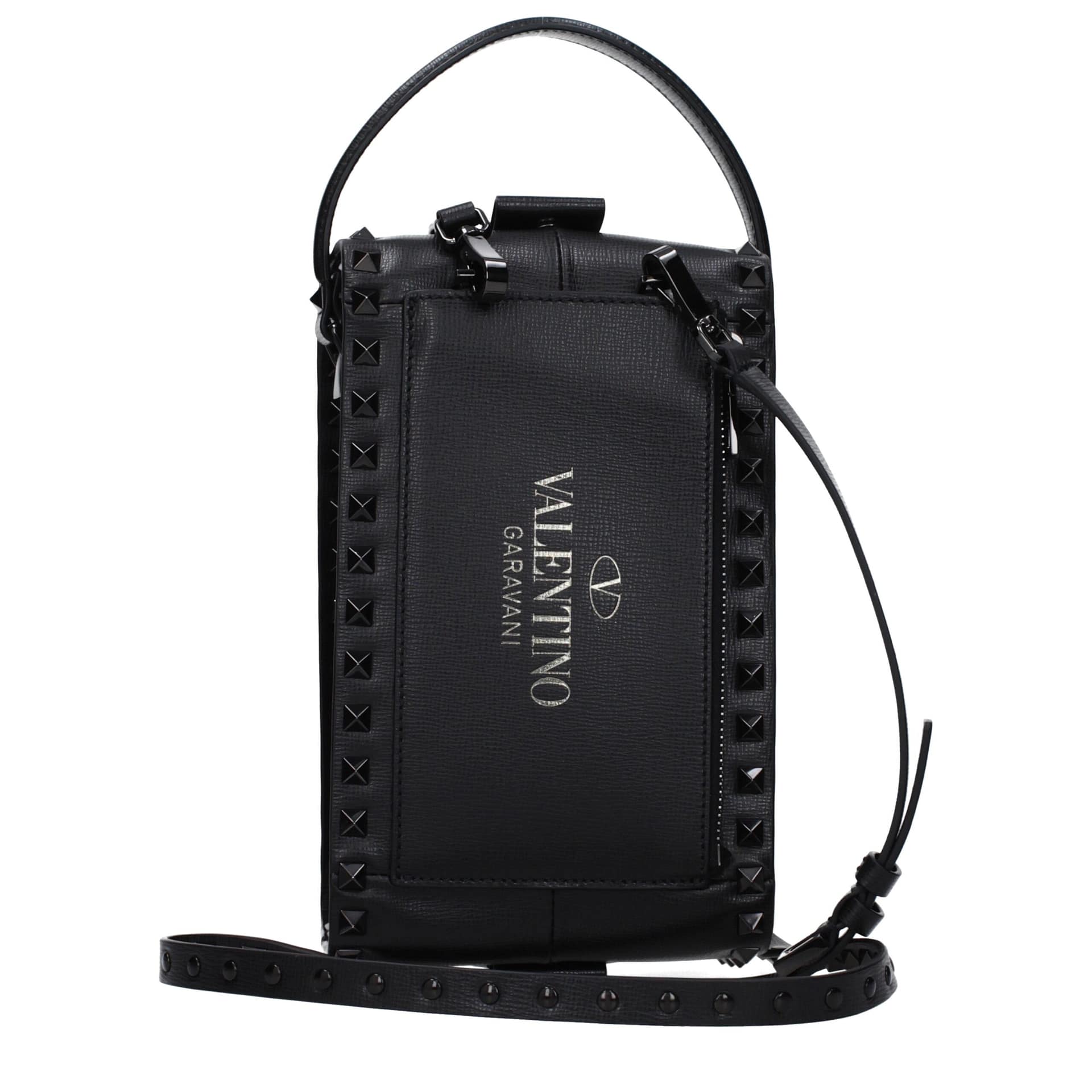 Valentino Garavani Black Leather Clutch Bag - Image 3