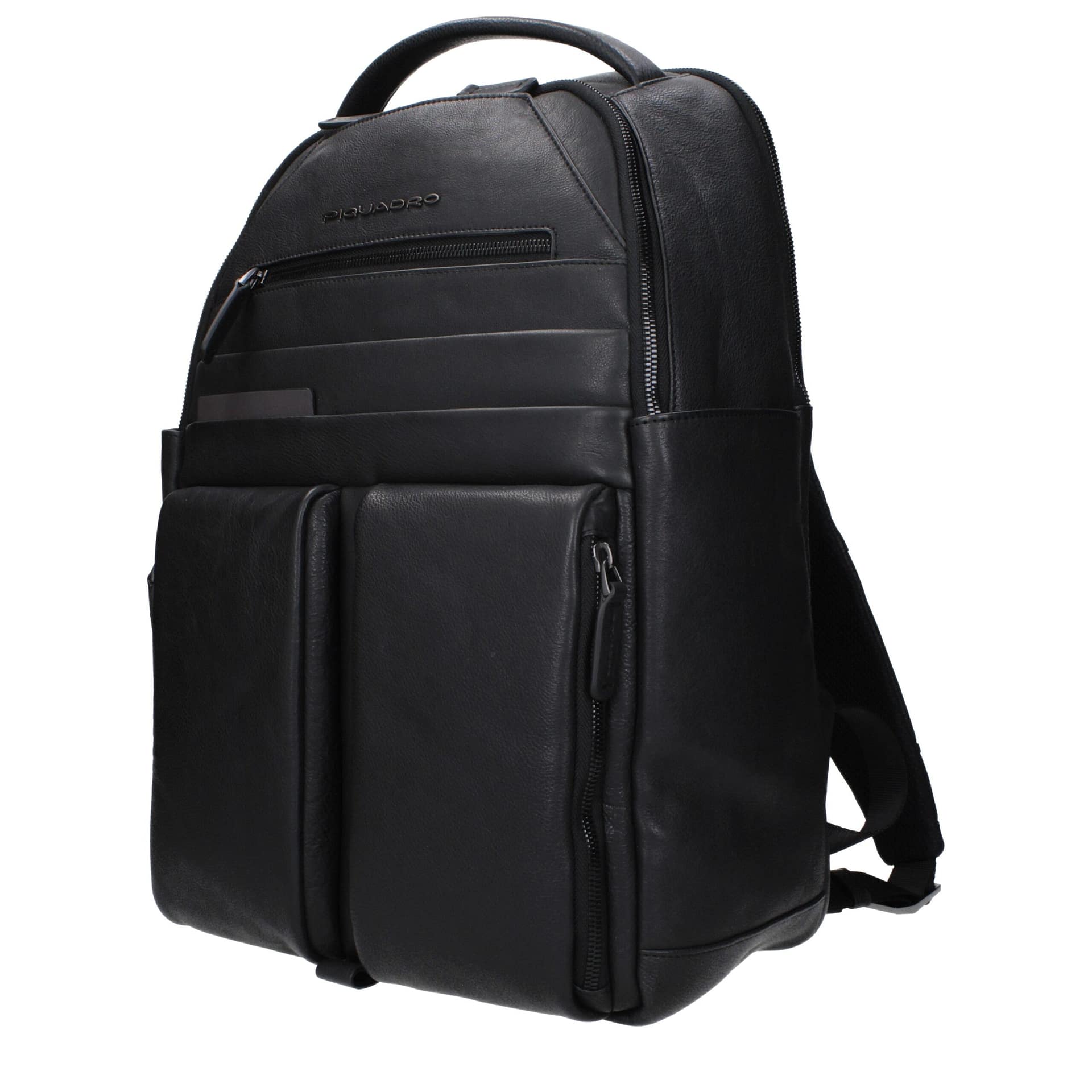Piquadro Black Leather Backpack - Image 2
