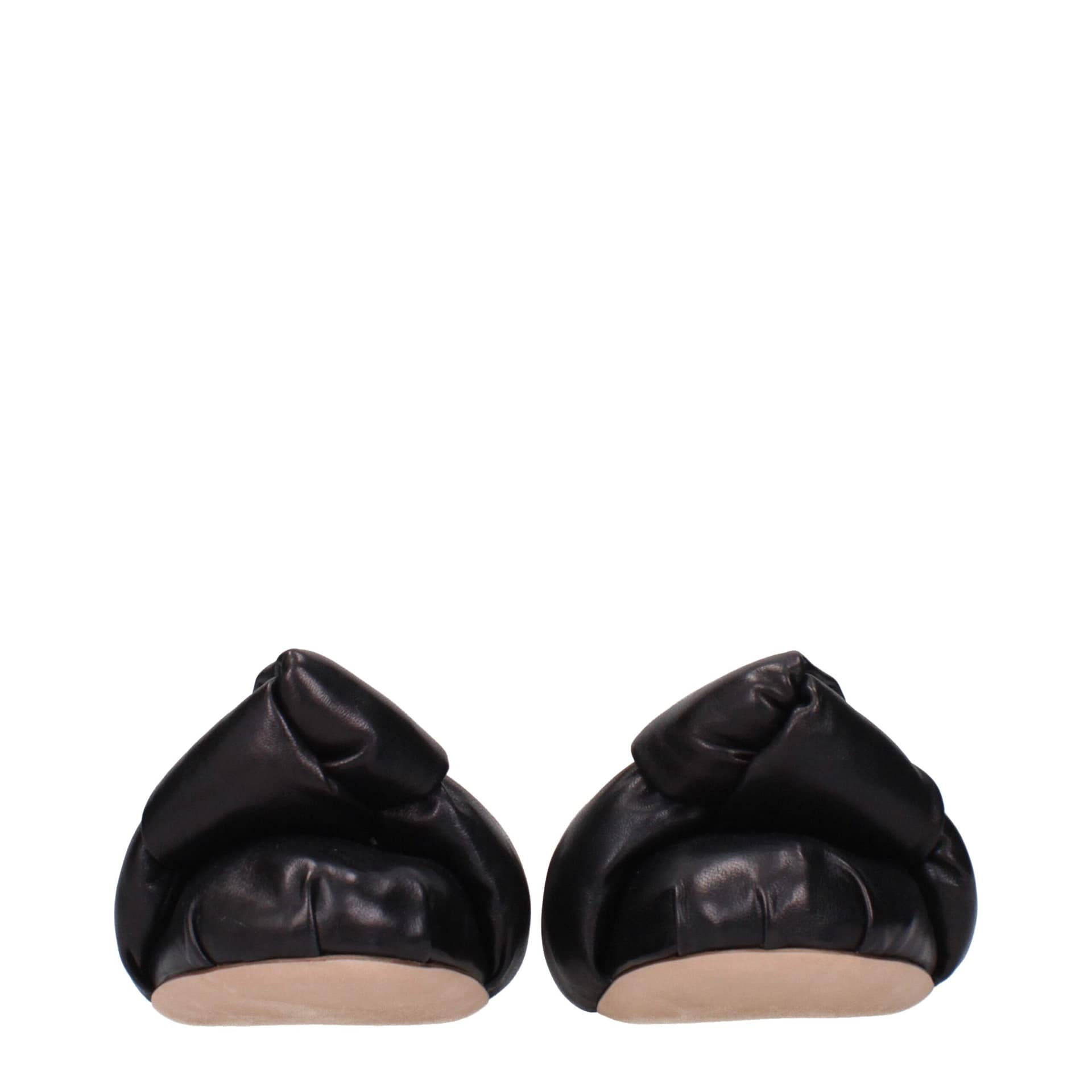 Miu Miu Black Leather Ballet Flats - Image 3