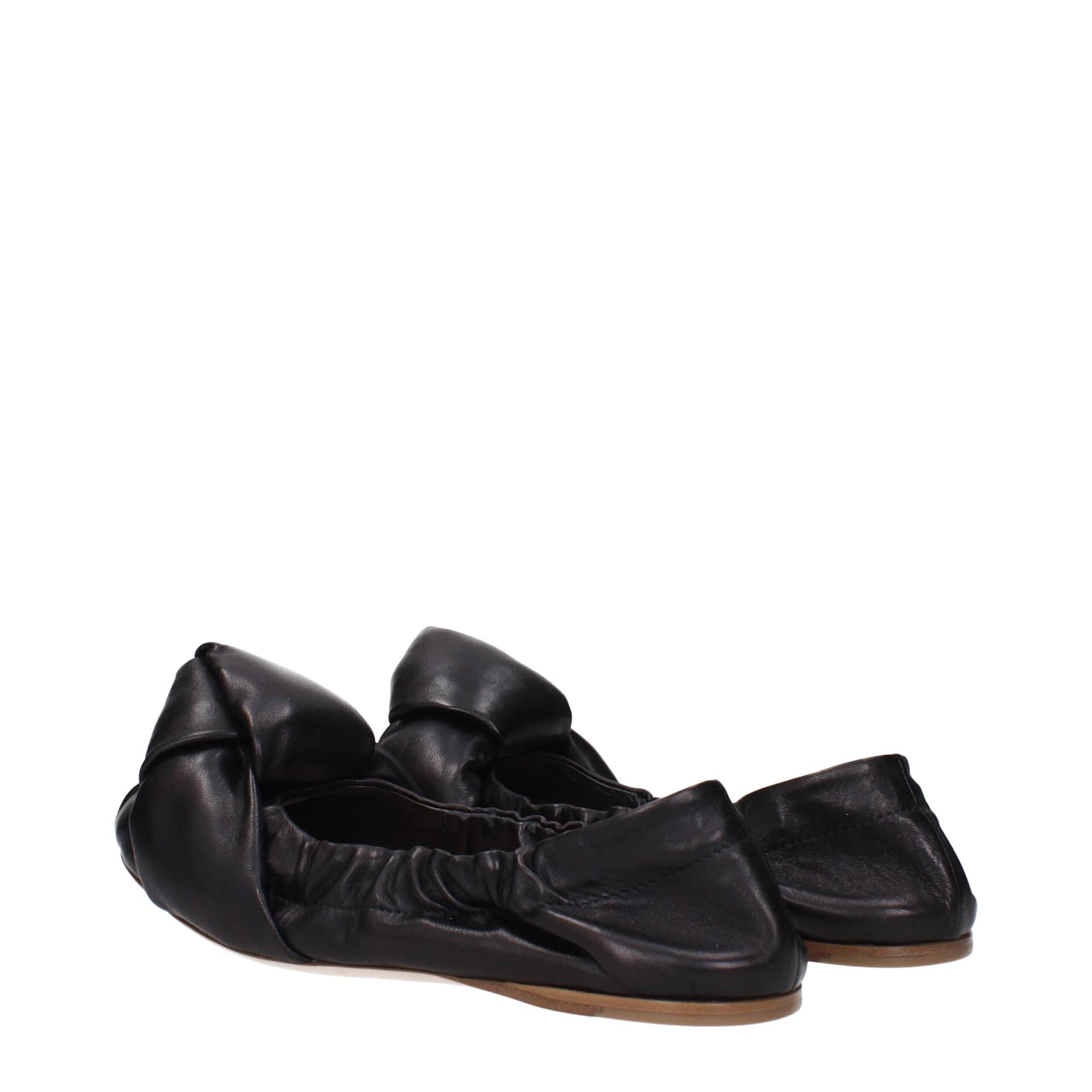 Miu Miu Black Leather Ballet Flats - Image 4