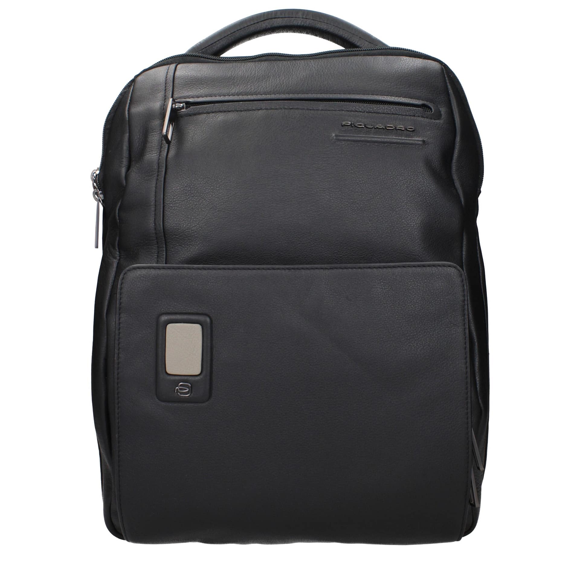 Piquadro Black Leather Backpack