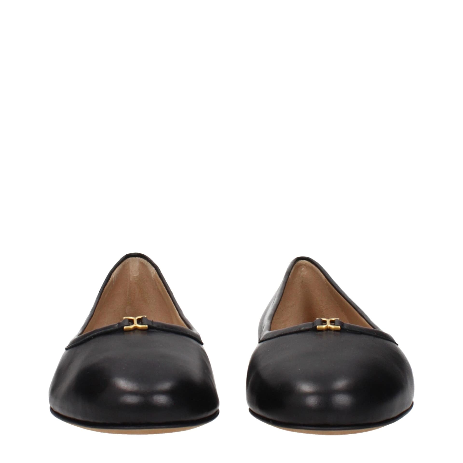 ChloƩ Black Leather Ballet Flats - Image 3
