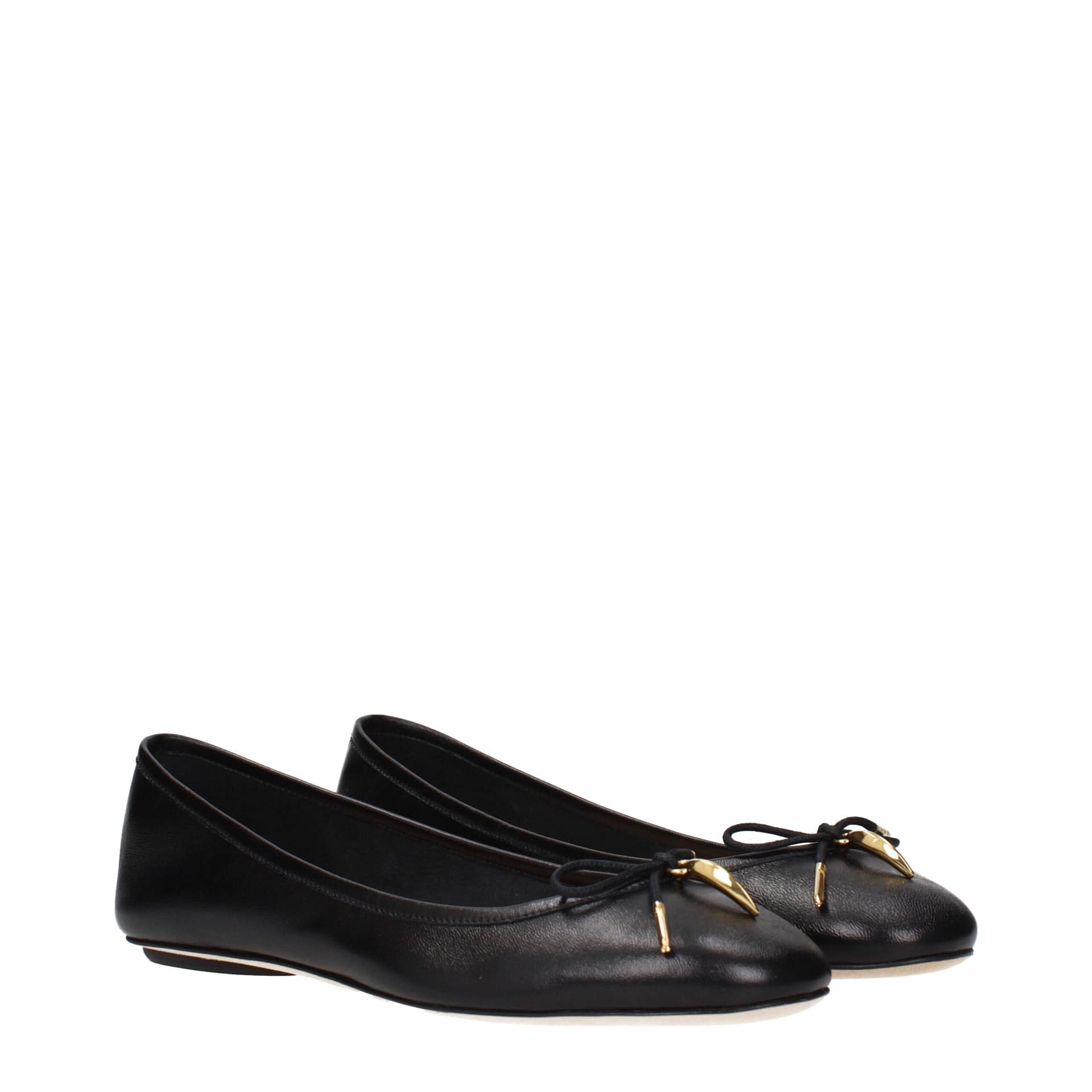 ChloƩ Black Leather Ballet Flats - Image 2