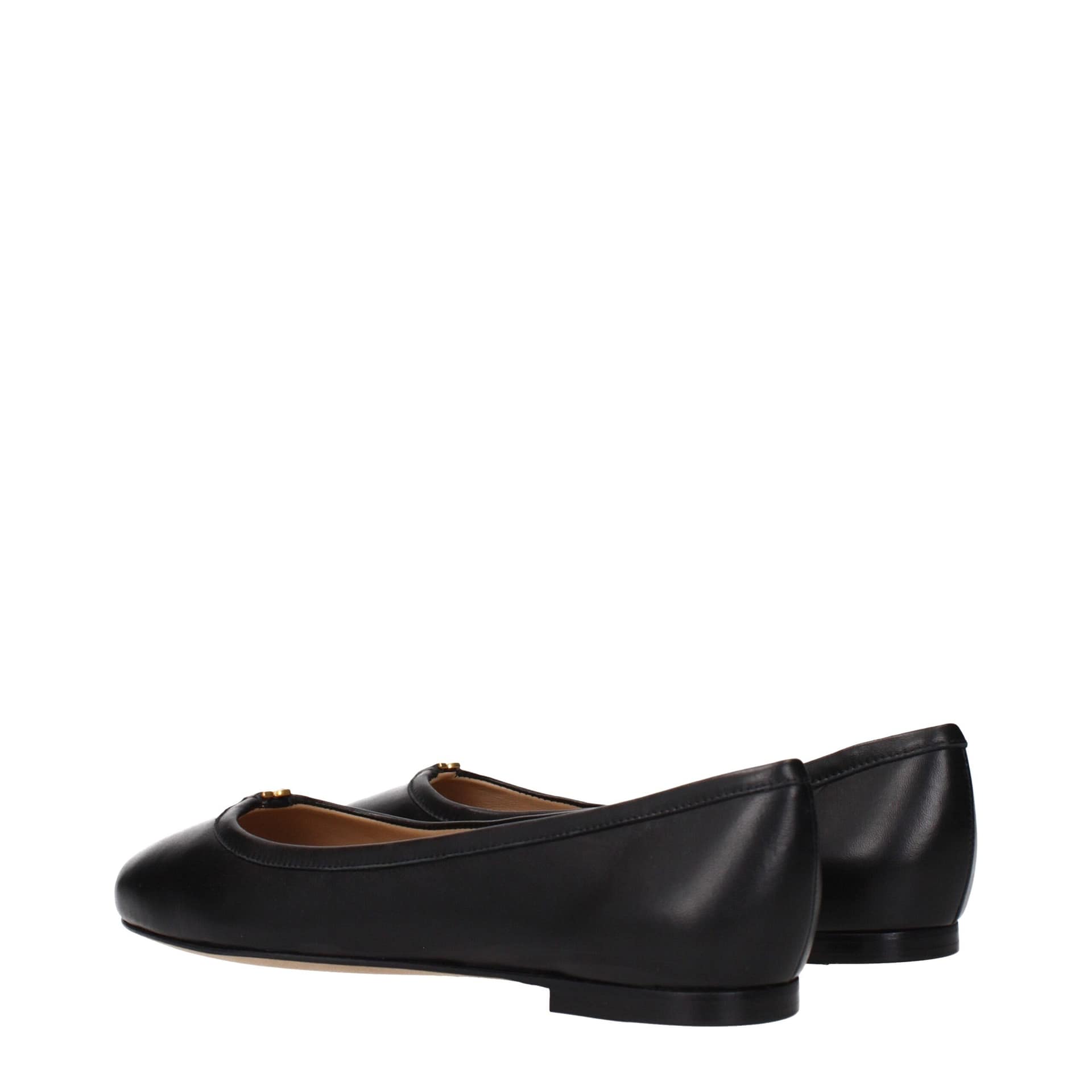 ChloƩ Black Leather Ballet Flats - Image 4