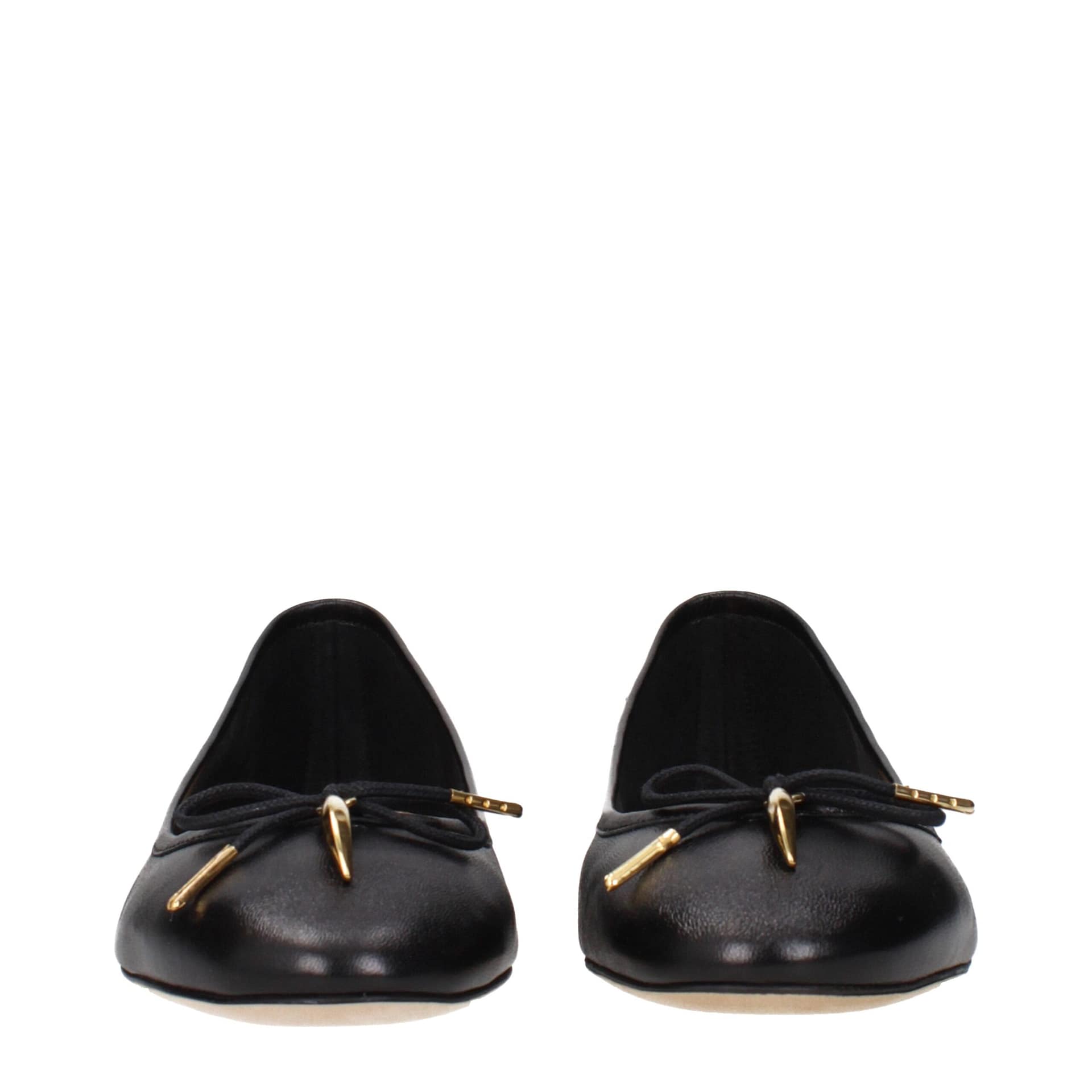 ChloƩ Black Leather Ballet Flats - Image 3