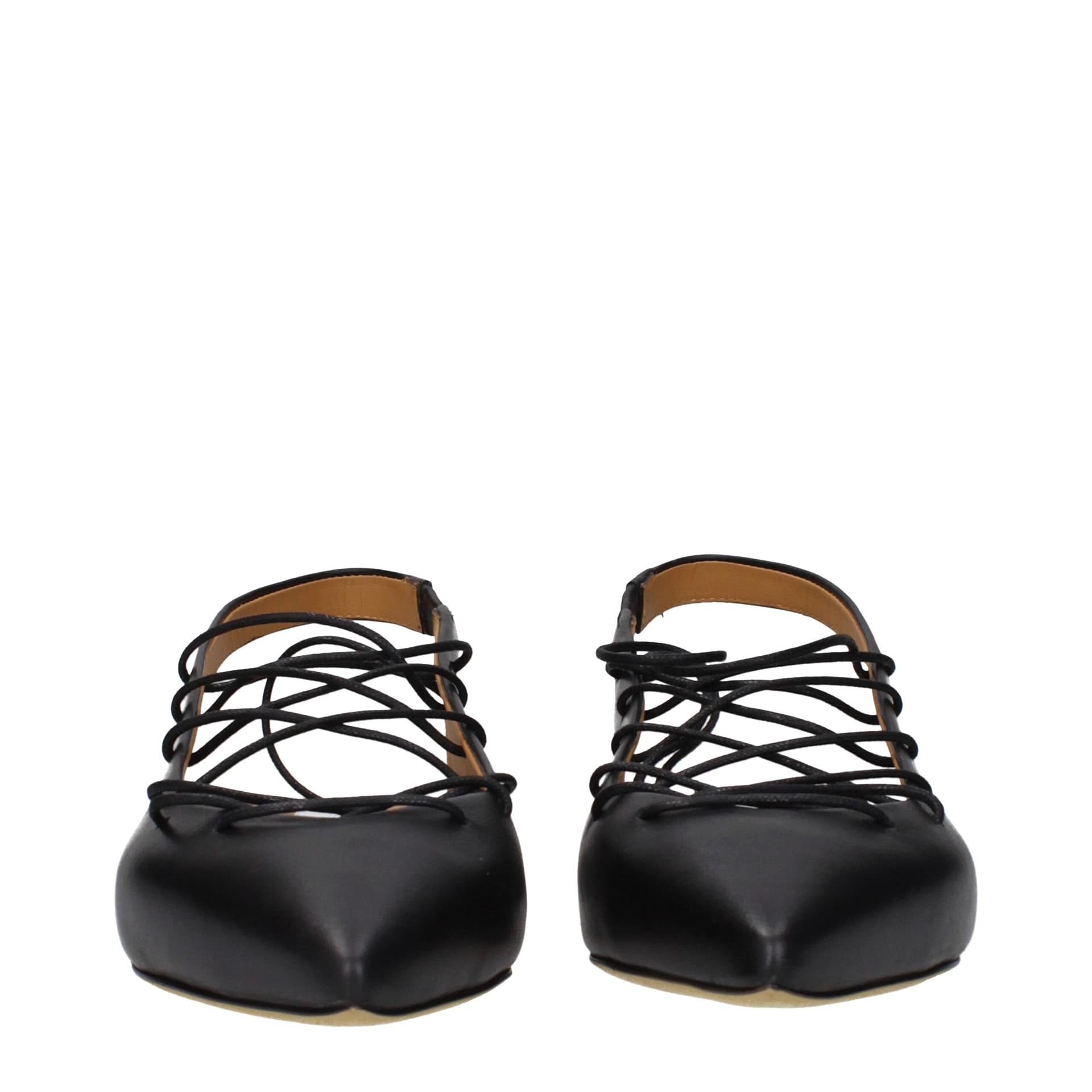 Moschino Black Leather Flats - Image 3