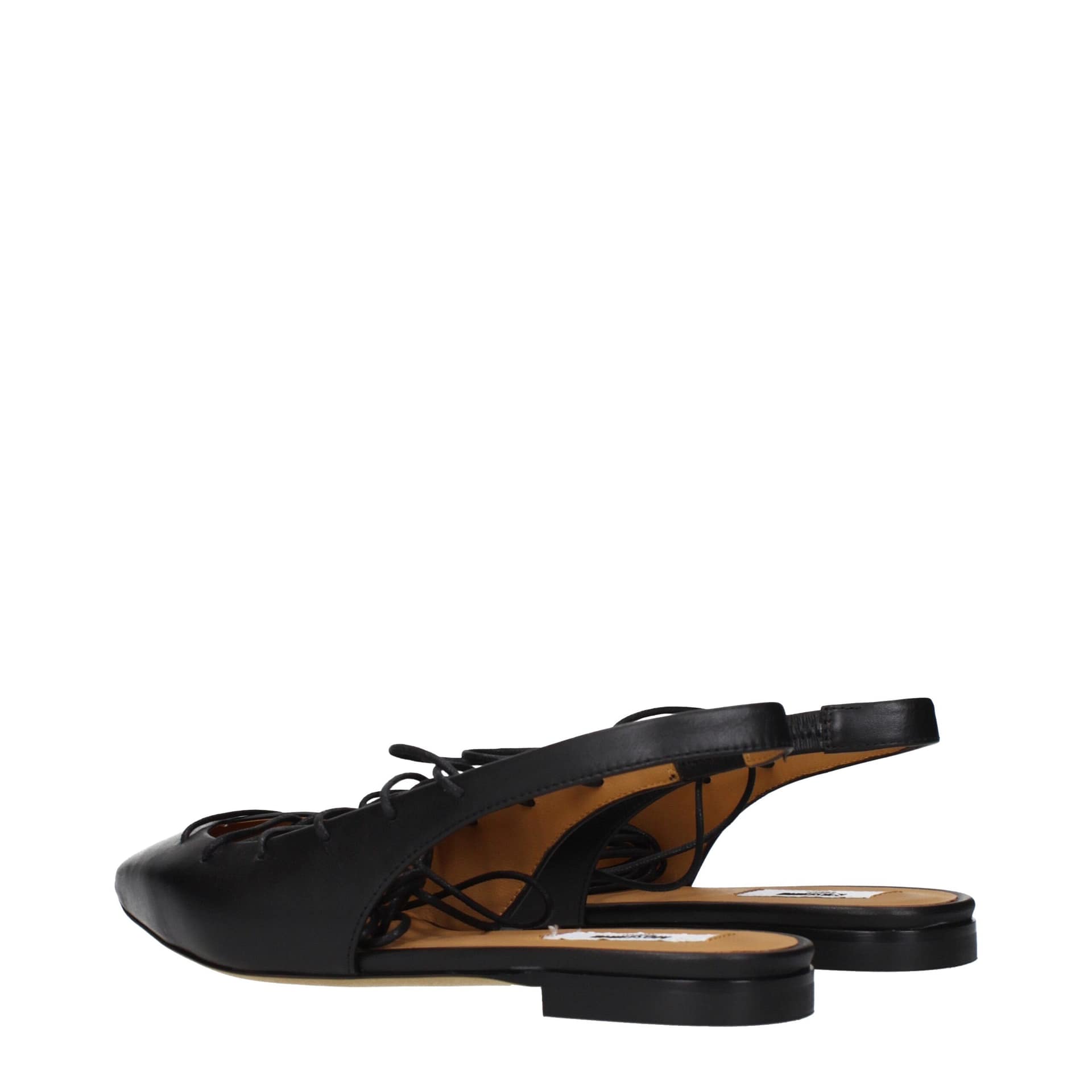 Moschino Black Leather Flats - Image 4