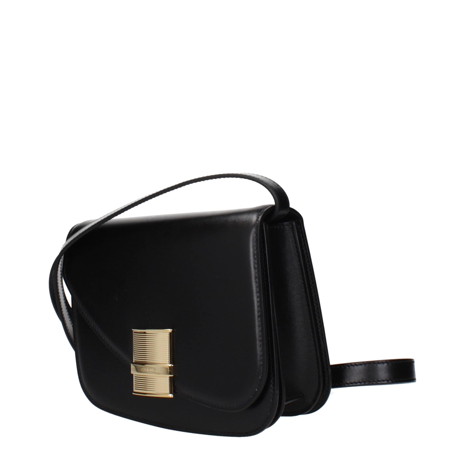 Salvatore Ferragamo Black Leather Crossbody Bag - Image 2