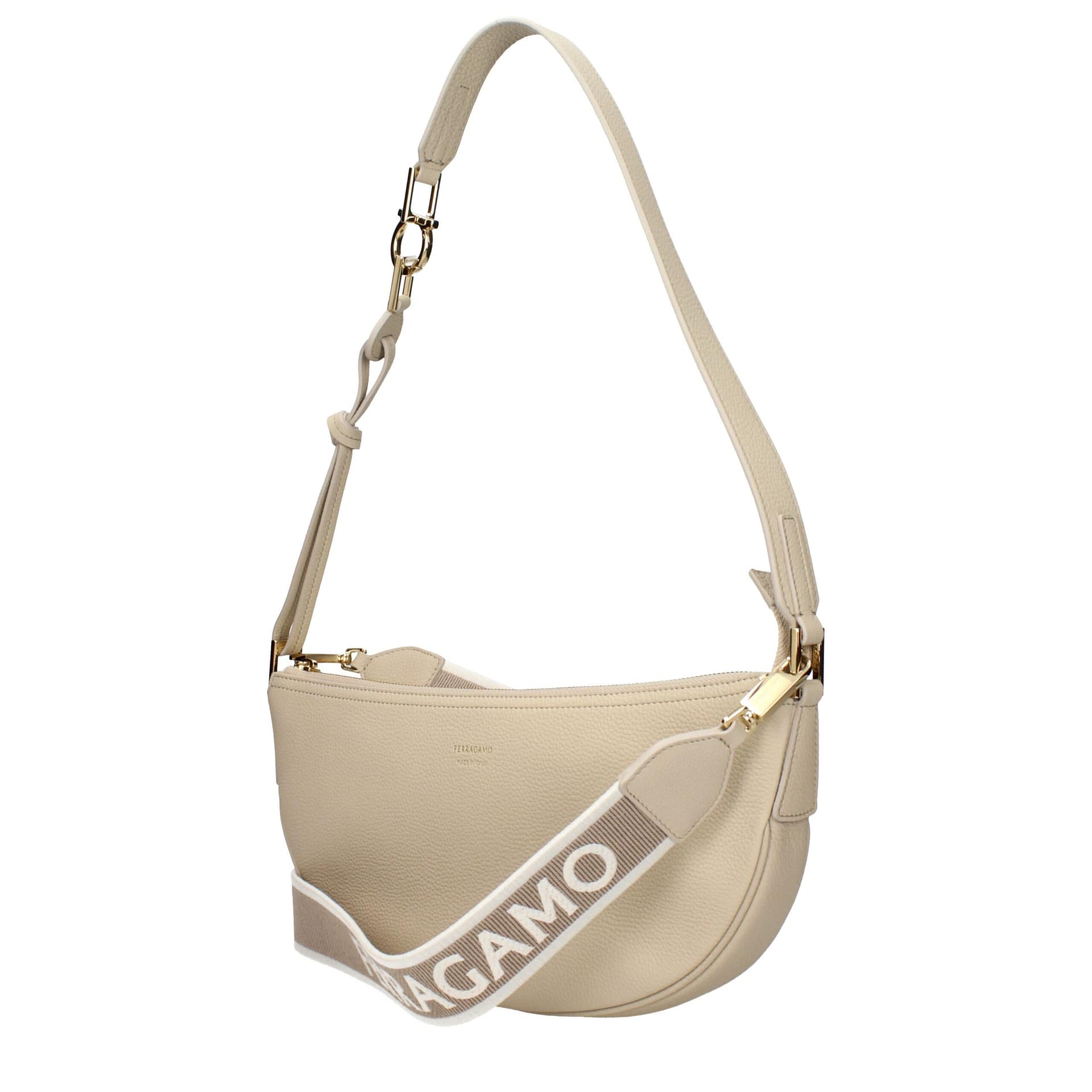 Salvatore Ferragamo Gray Leather Shoulder Bag - Image 2