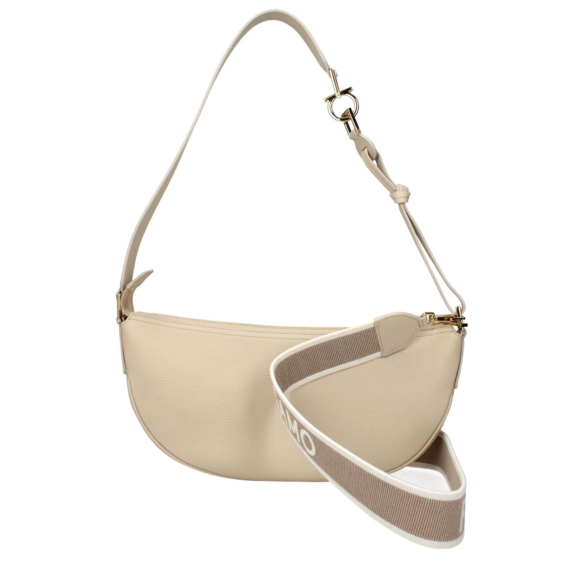Salvatore Ferragamo Gray Leather Shoulder Bag - Image 3