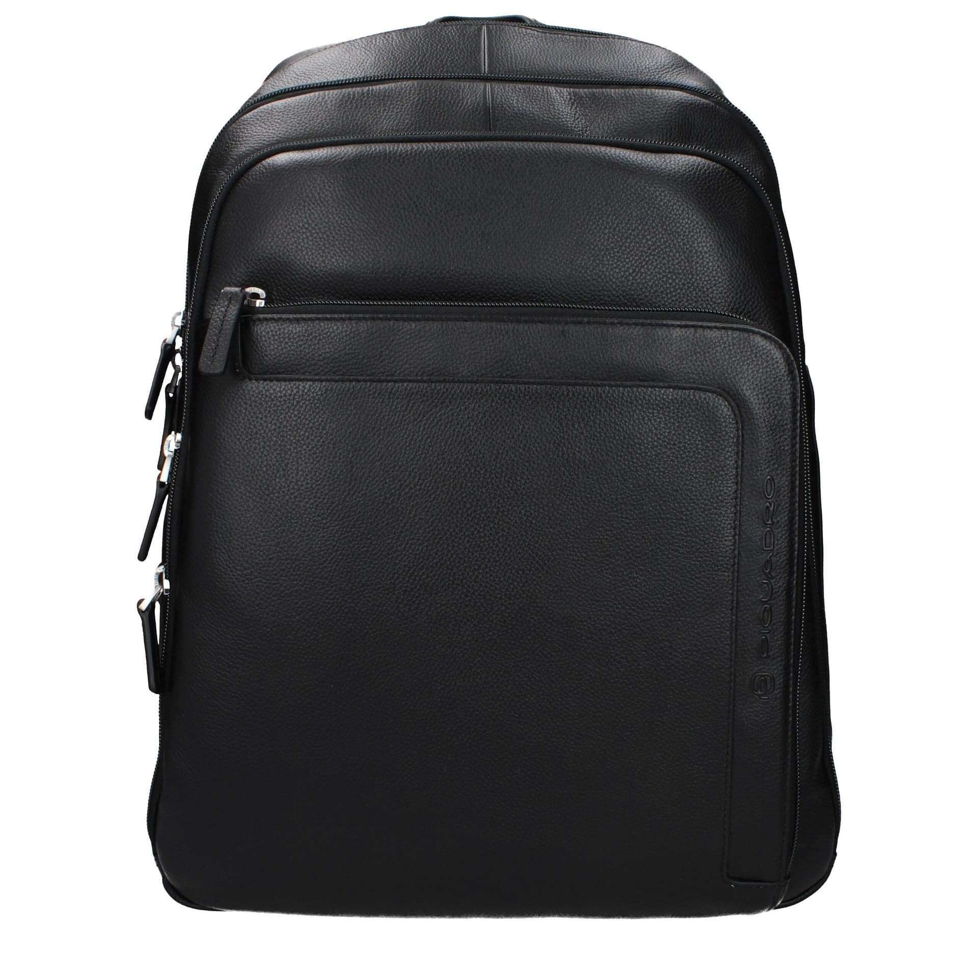 Piquadro Black Leather Backpack
