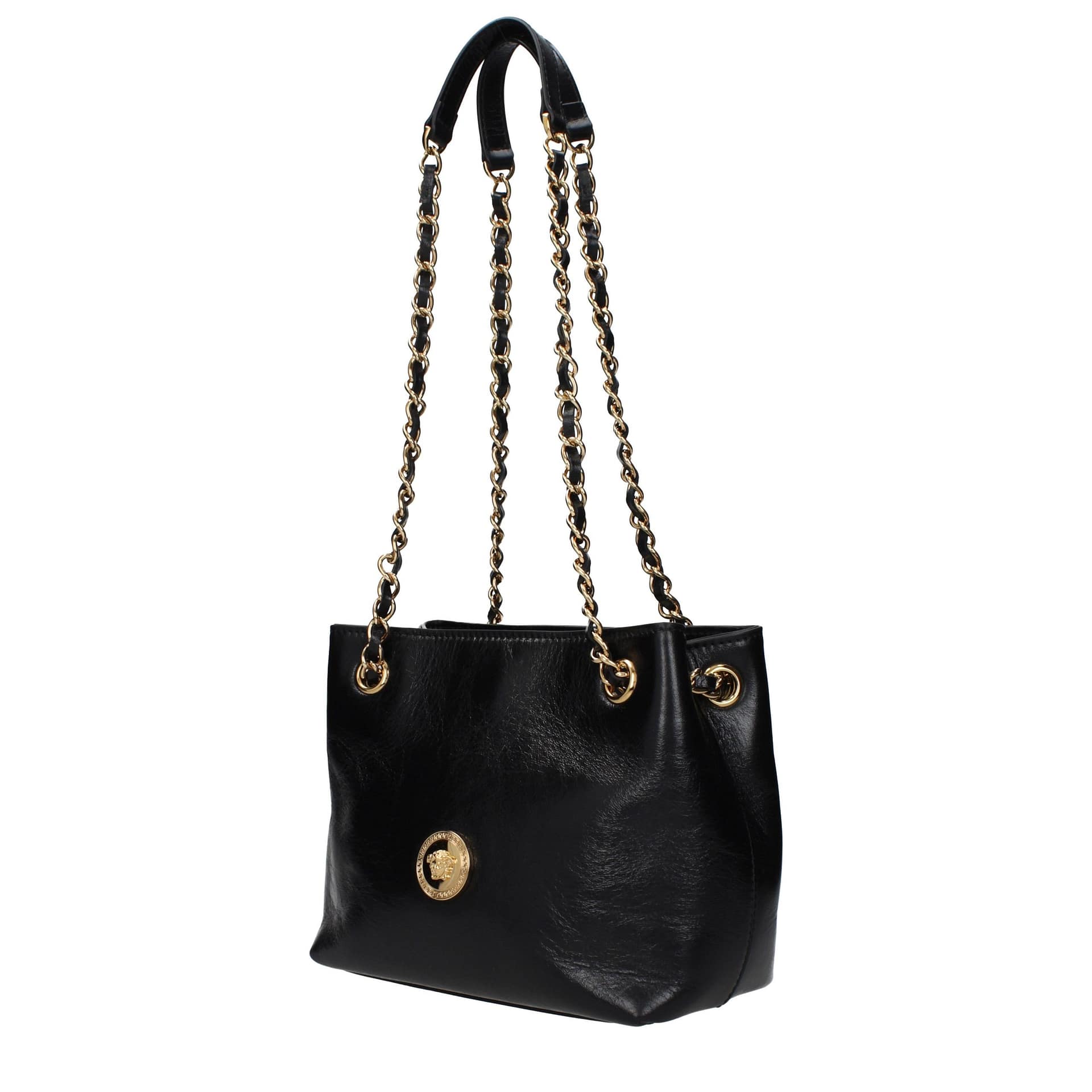 Versace Black Leather Shoulder Bag - Image 2