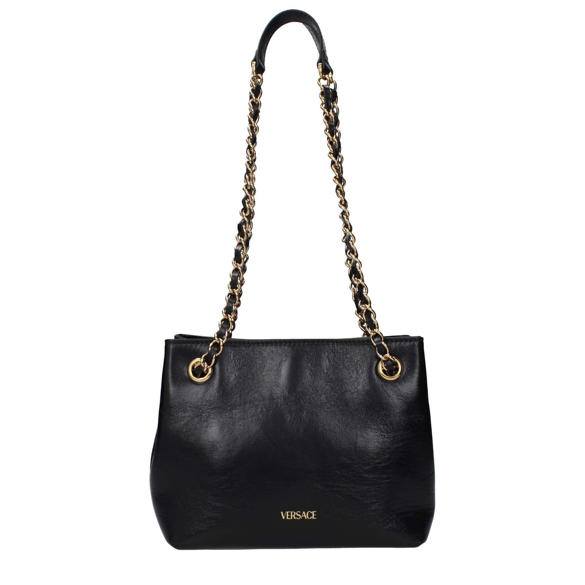 Versace Black Leather Shoulder Bag - Image 3