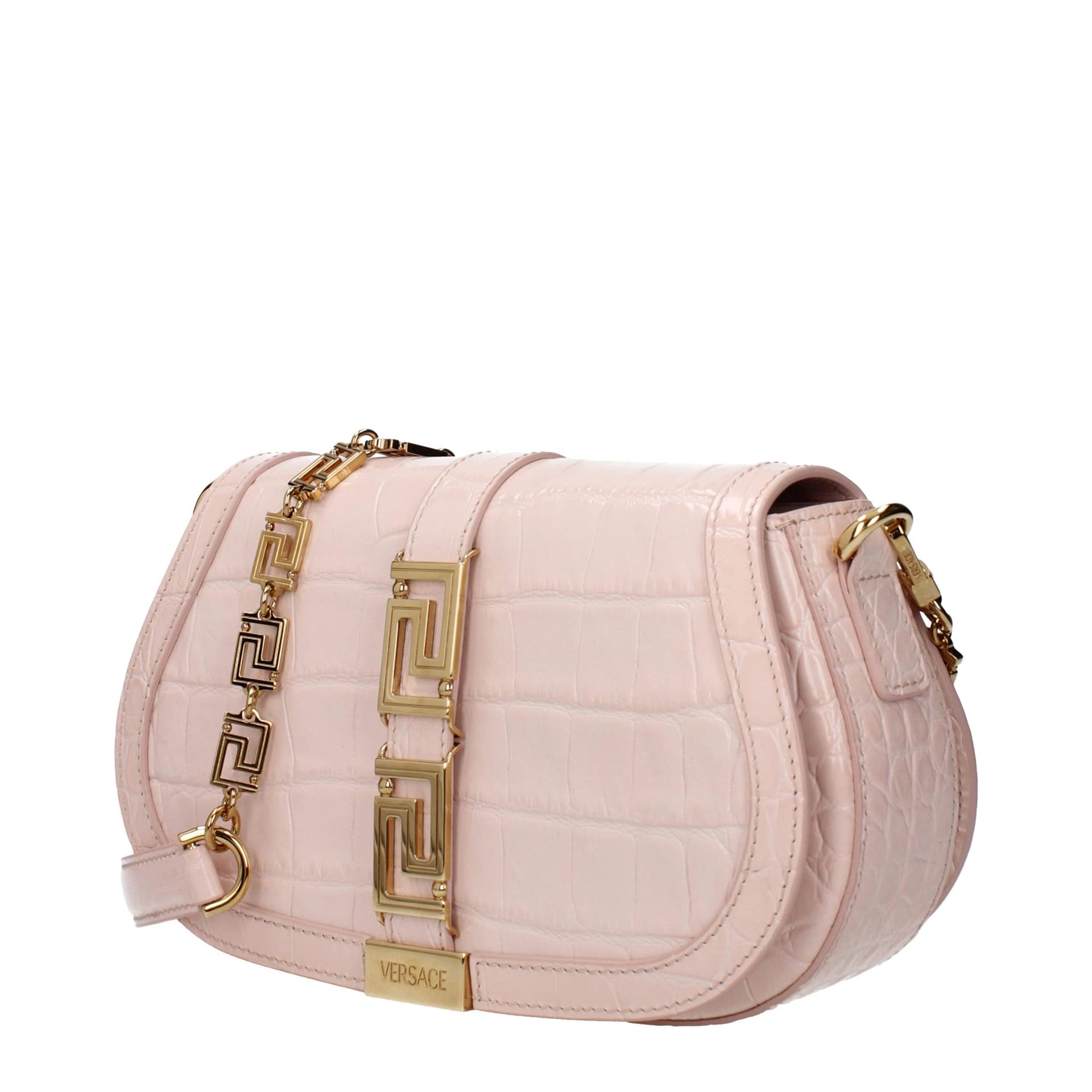 Versace Pink Leather Shoulder Bag - Image 3
