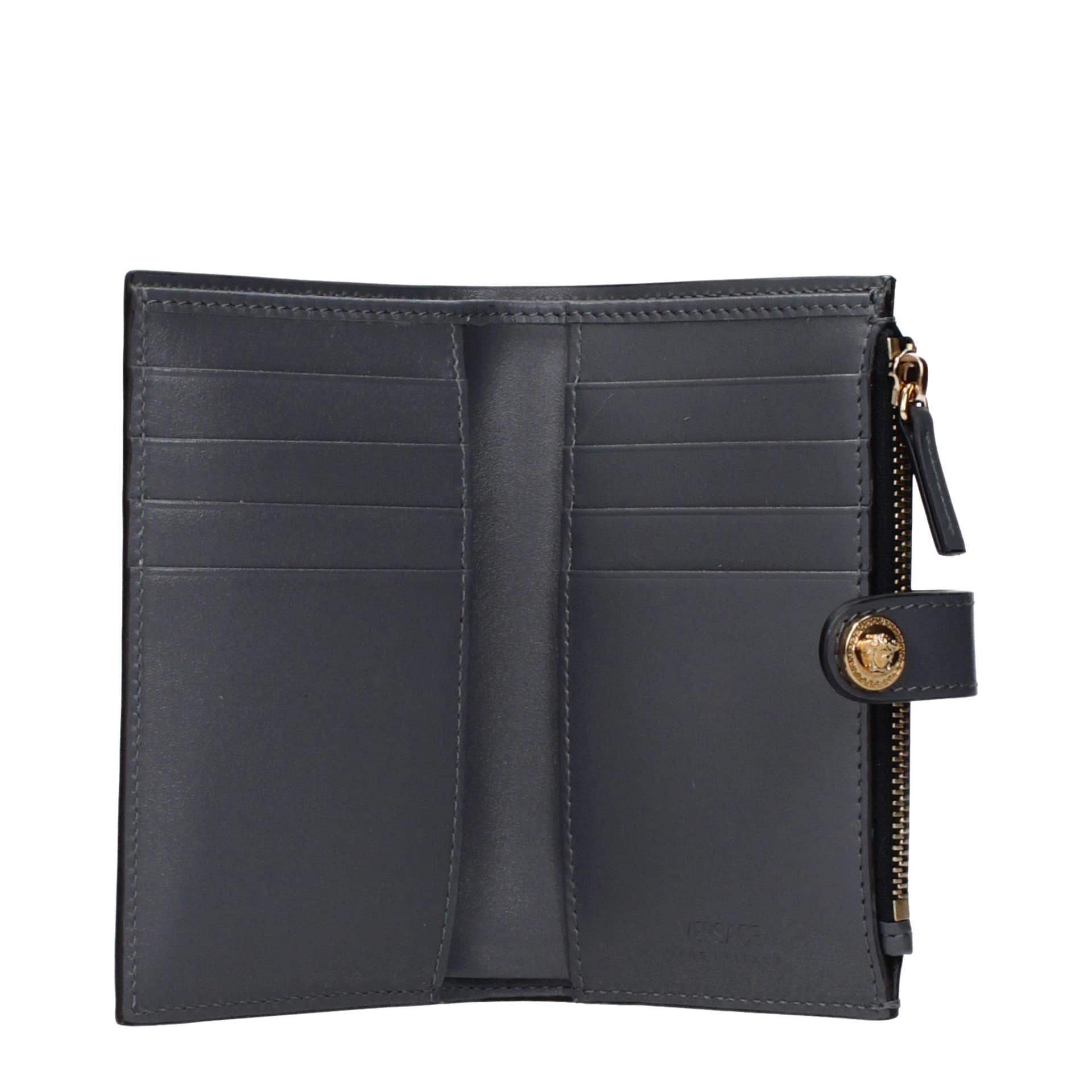 Versace Gray Leather Wallet - Image 2